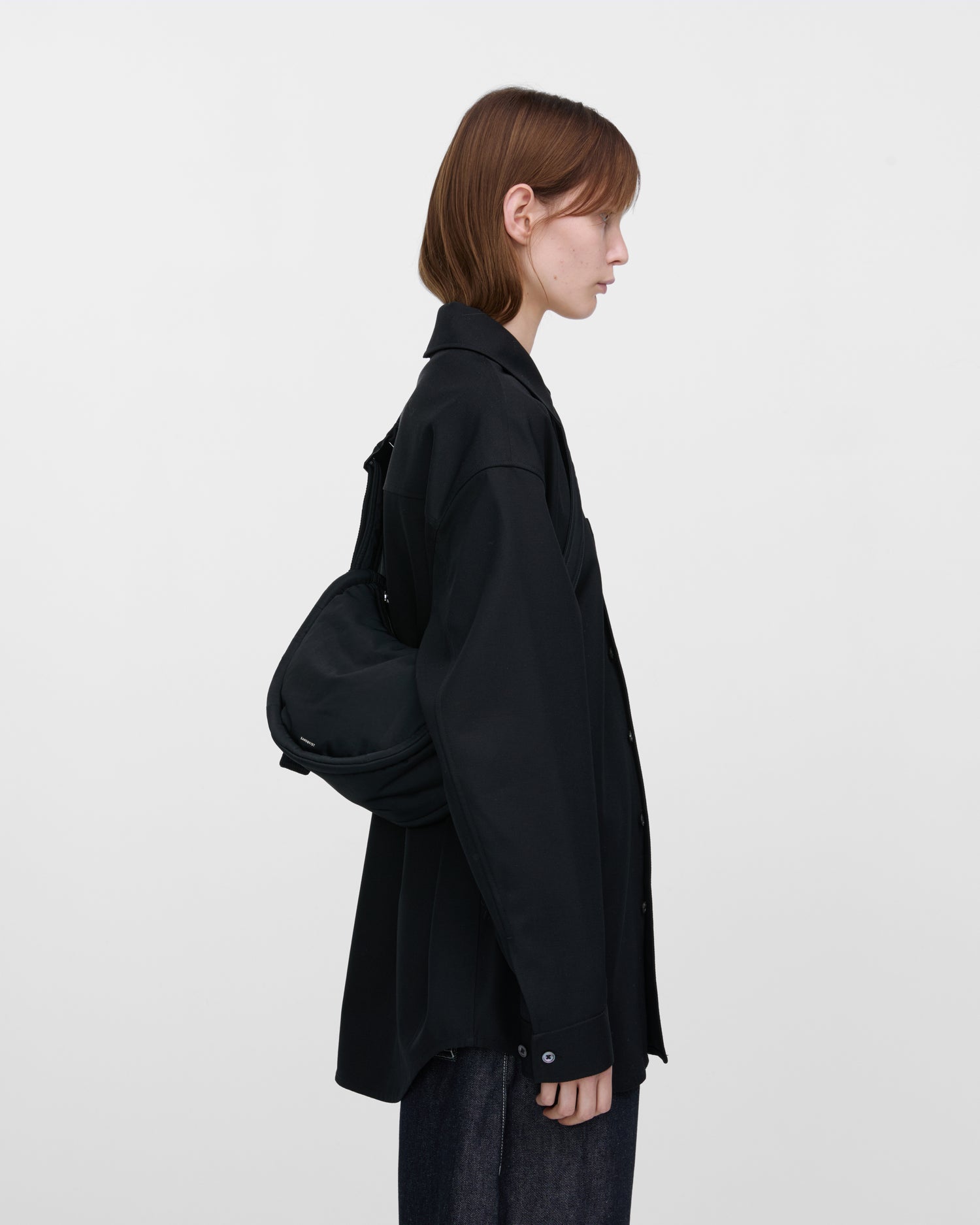 Curve Half Moon Bag Mini - Black