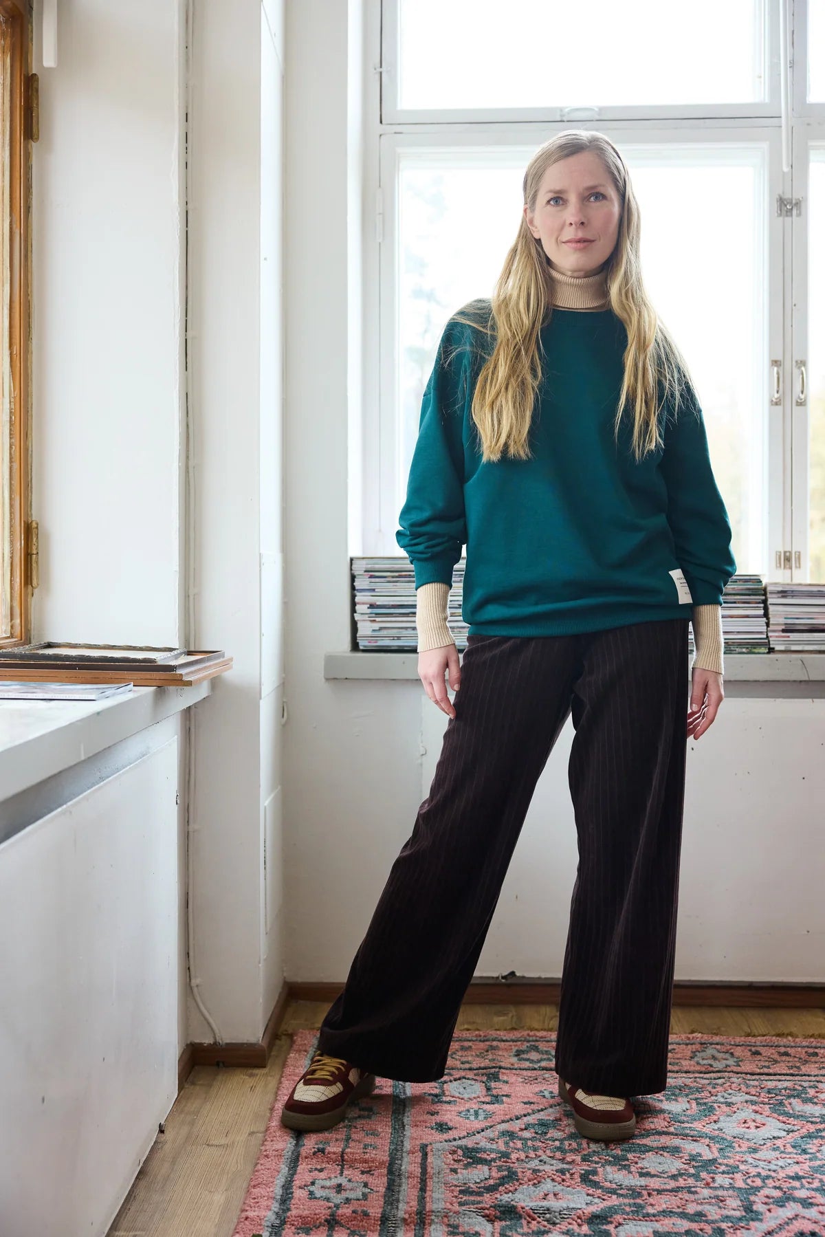 Velour Rib Pants - Dark Brown