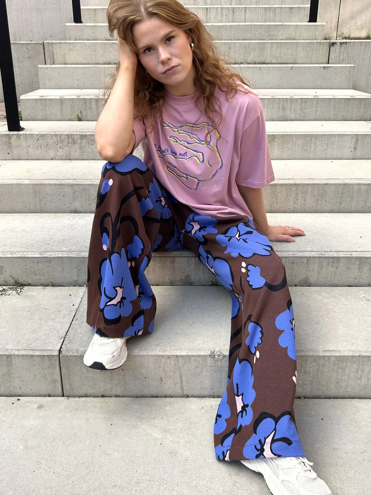 Talking Flowers Jacquard Pants