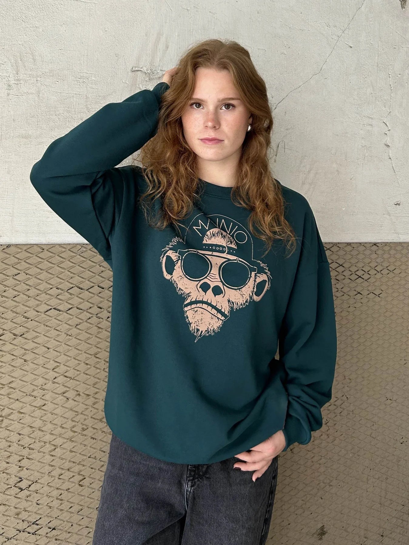 Chimp Sweatshirt - Dark Sea