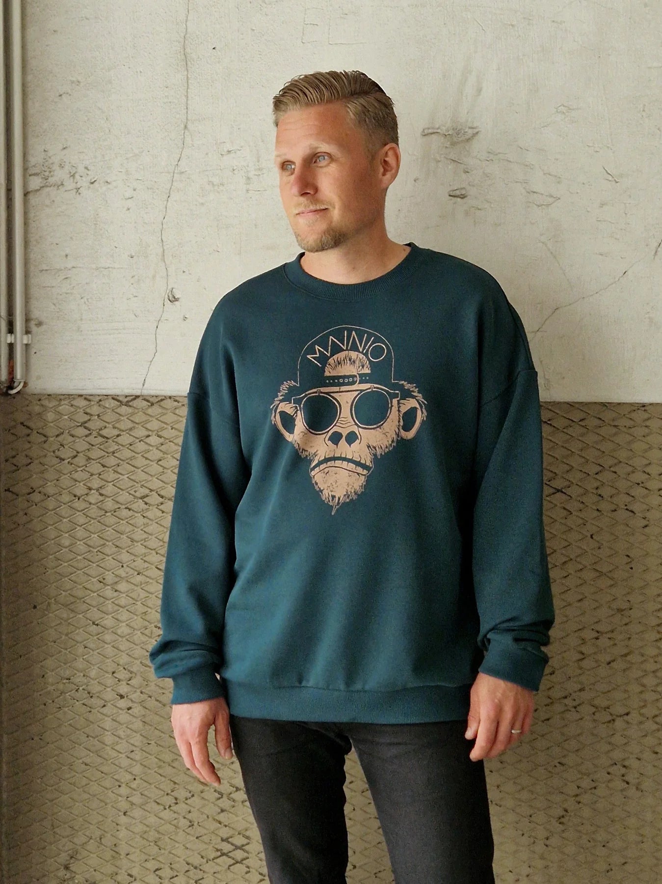 Chimp Sweatshirt - Dark Sea