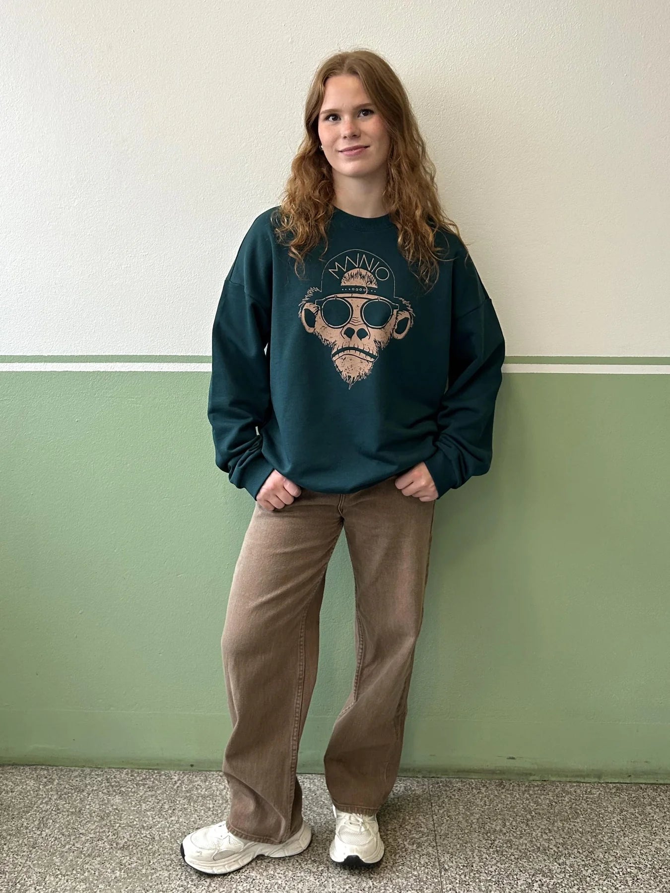 Chimp Sweatshirt - Dark Sea
