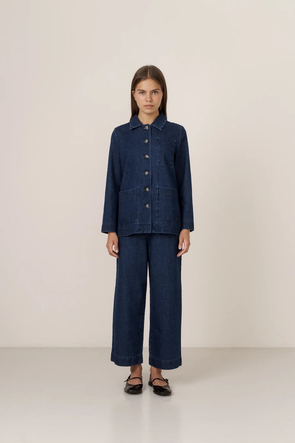 Twill Trousers Blue Denim