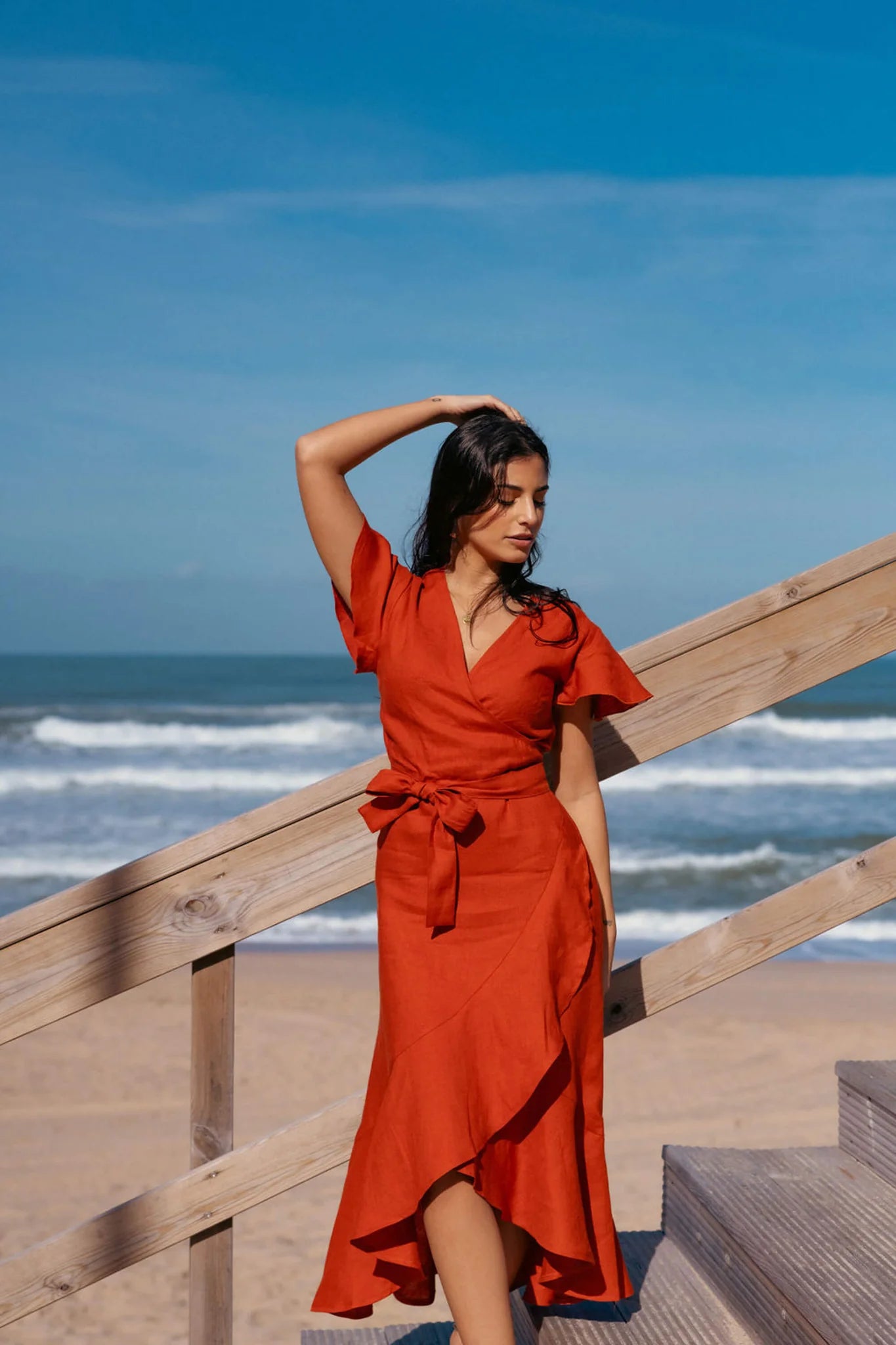 Annika Dress - Burnt Orange