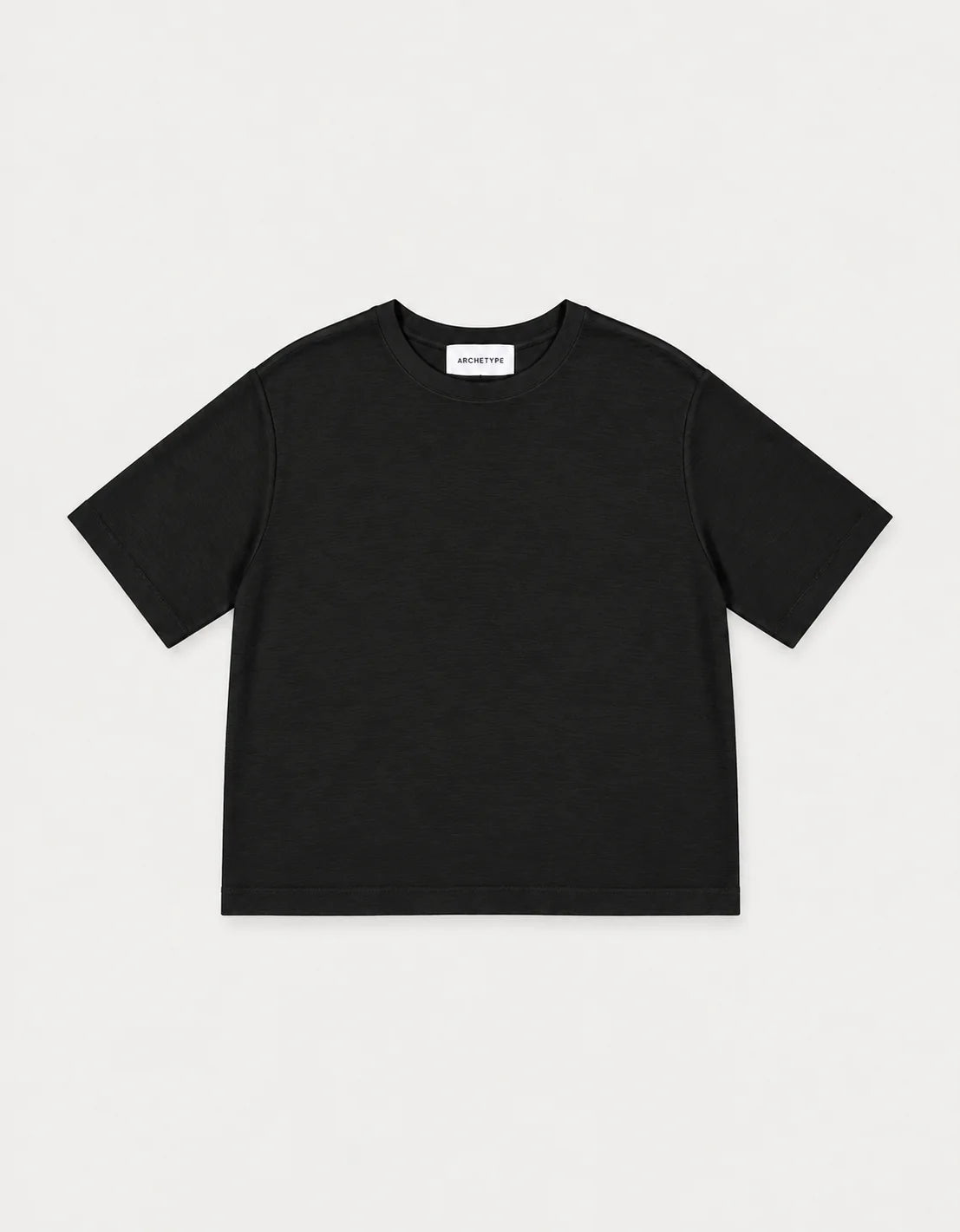 Merino Wool & Silk T-shirt - Black