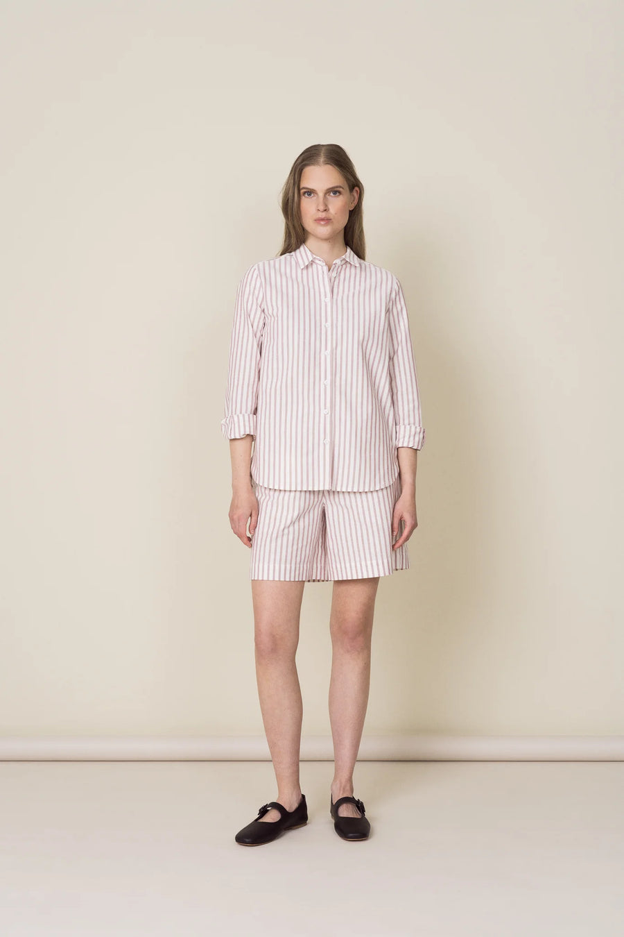 Oxford Cotton Shirt - Red Stripes