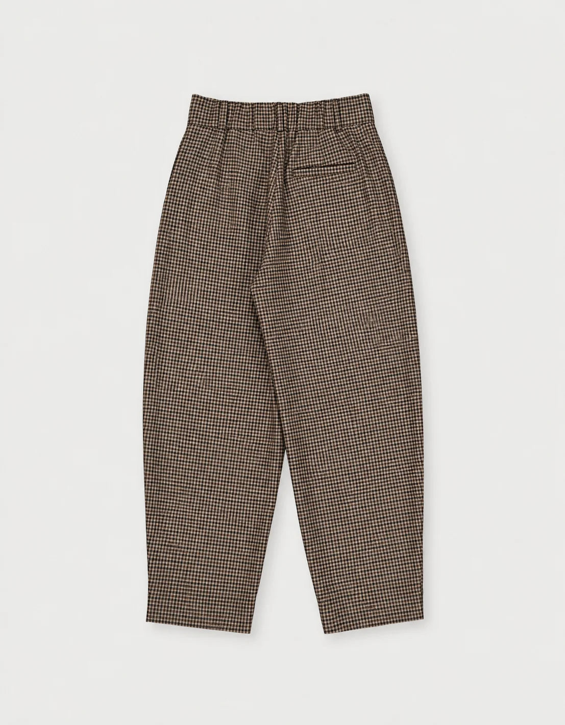 Pleated Wool Trousers Cheks