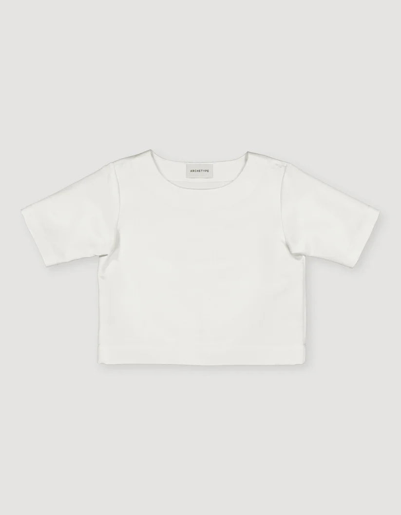 Cropped Silk Twill Shirt - Ivory