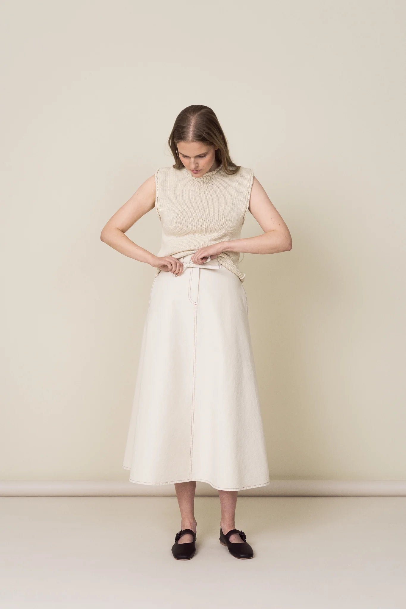 Recycled Cotton Canvas Skirt
