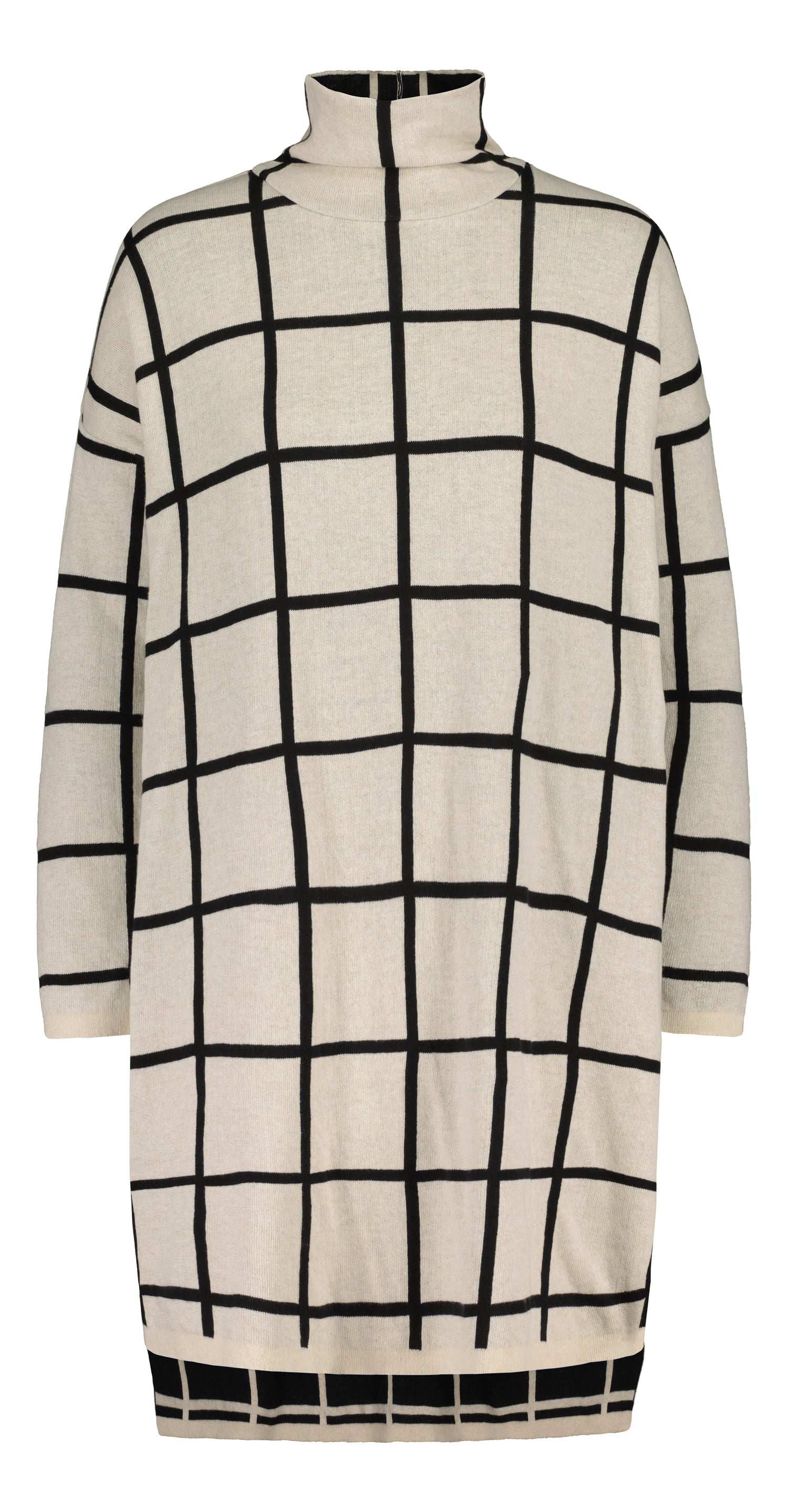 Knit Cosy Dress - Giant Grid