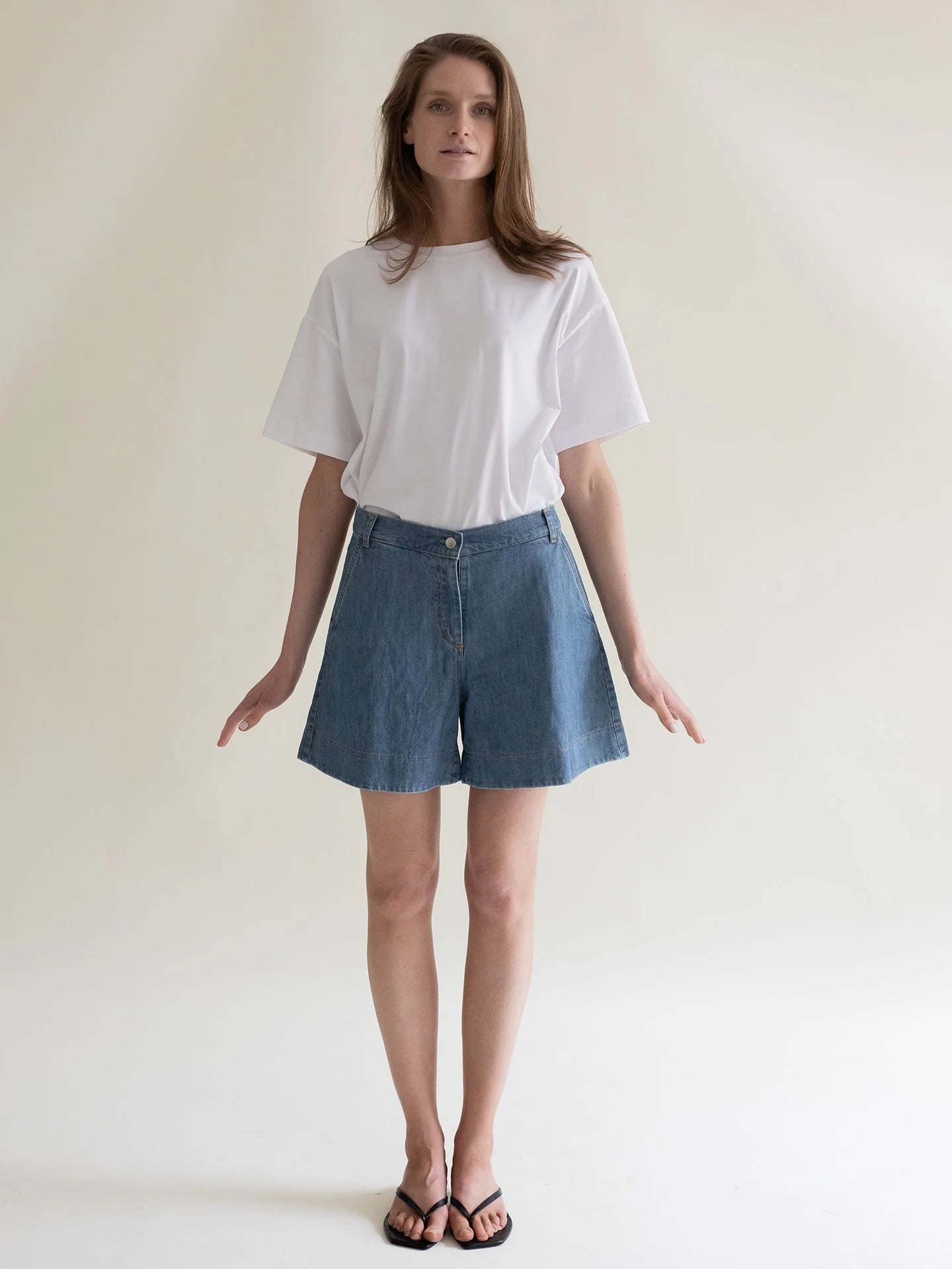 Denim Shorts Sky Blue
