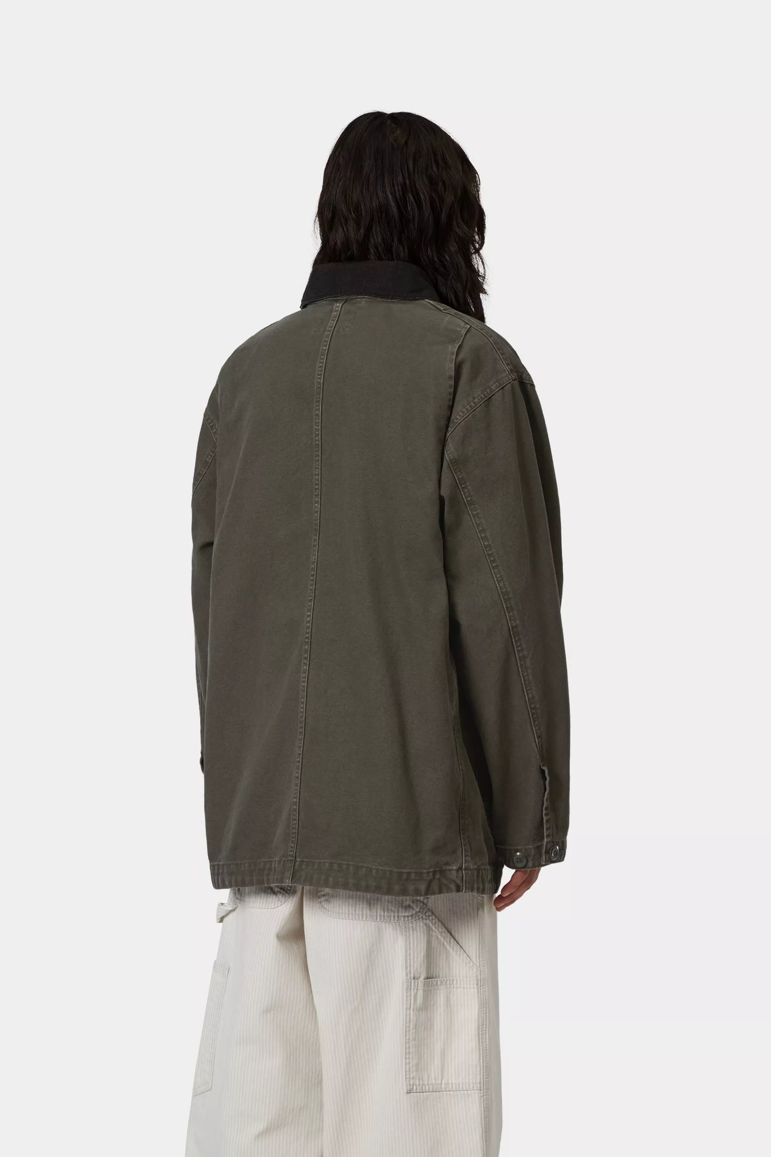 Prescott Coat Cotton Canvas - Oxide Green / Black