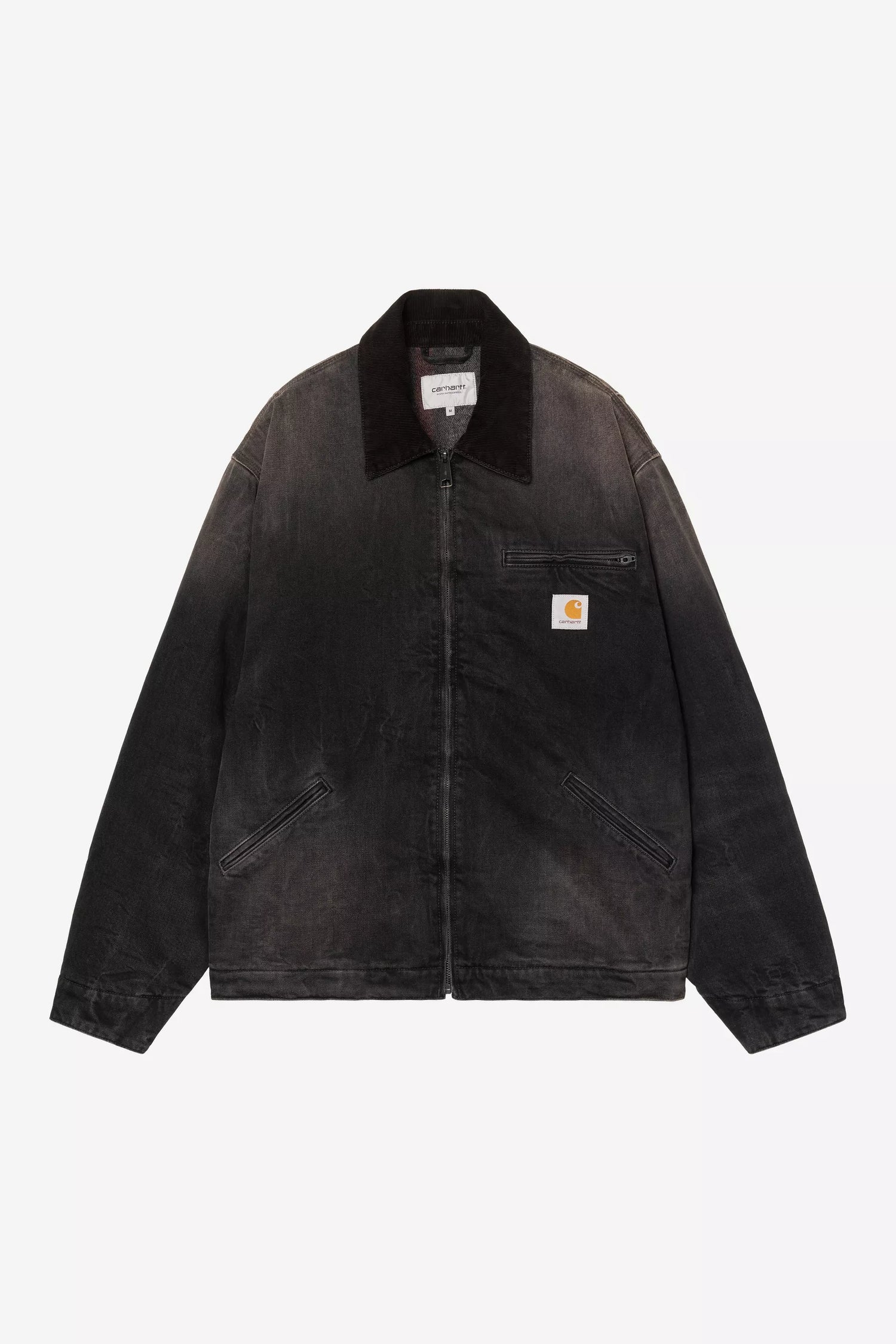 OG Detroit Jacket - Black / Black tobacco used wash