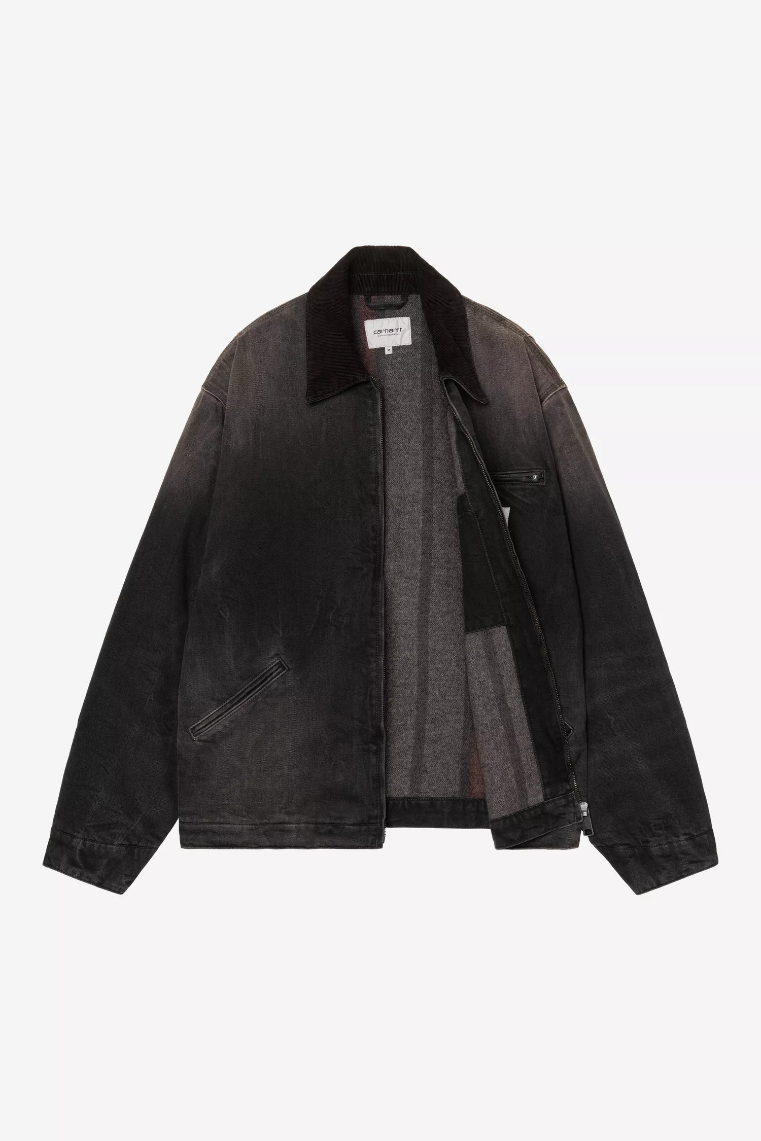 OG Detroit Jacket - Black / Black tobacco used wash