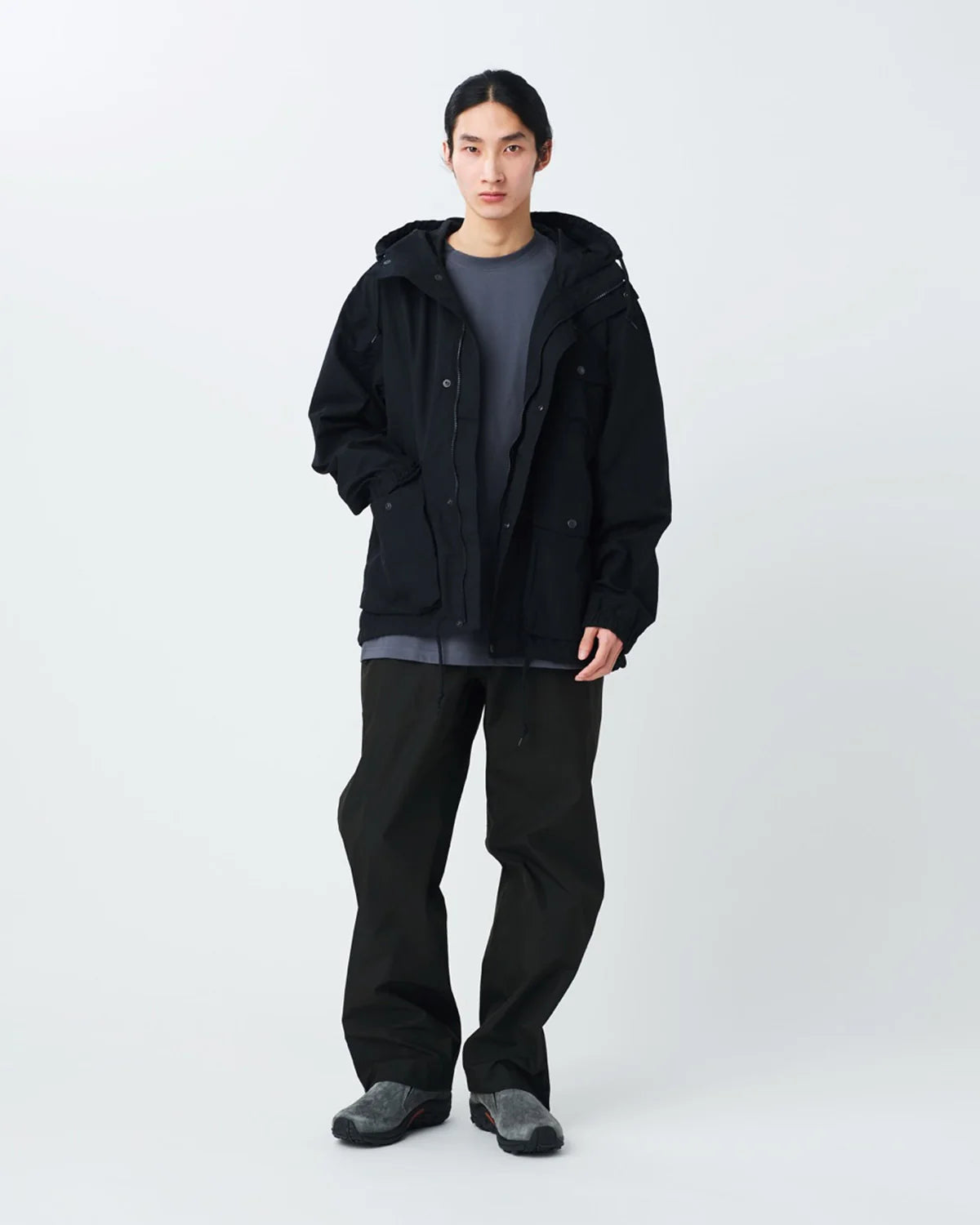 Light Dobby Cloth Parka Black