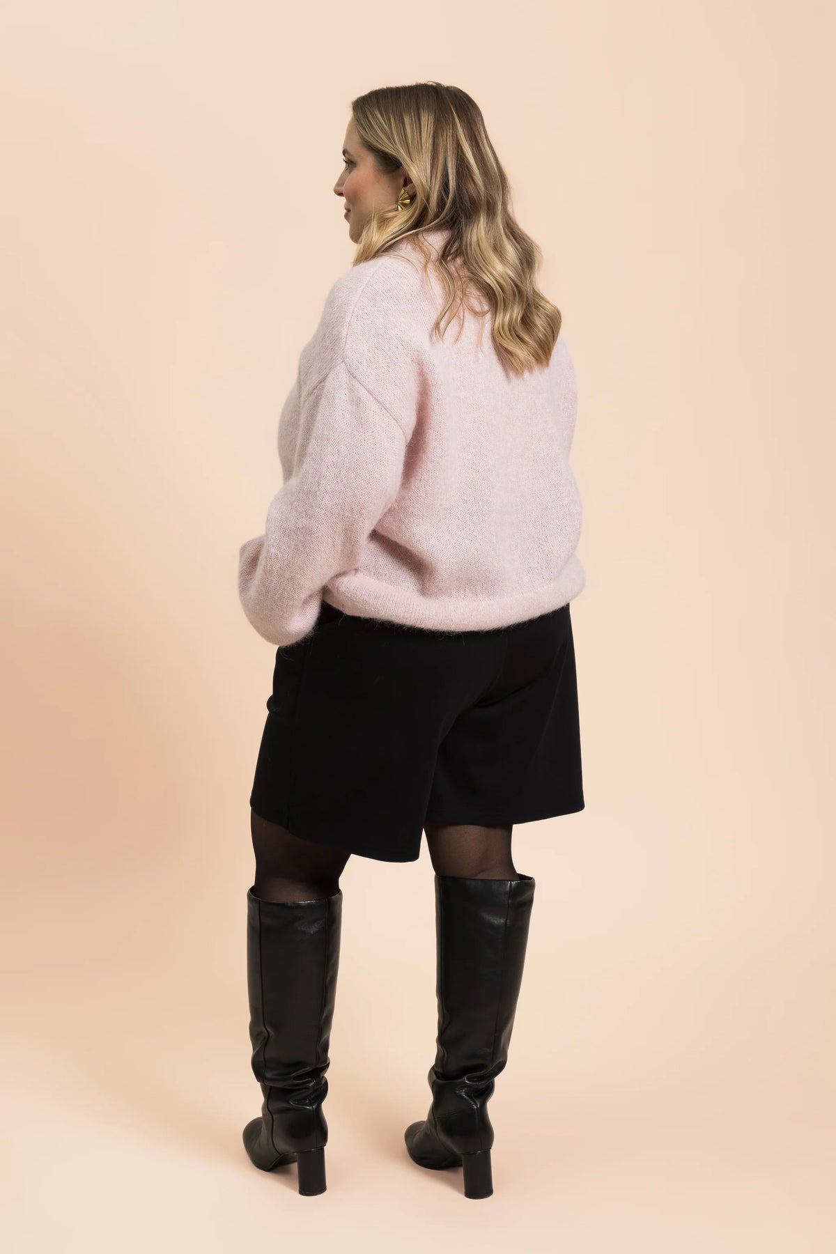 Alpaca Mohair Jumper - Powder Rose