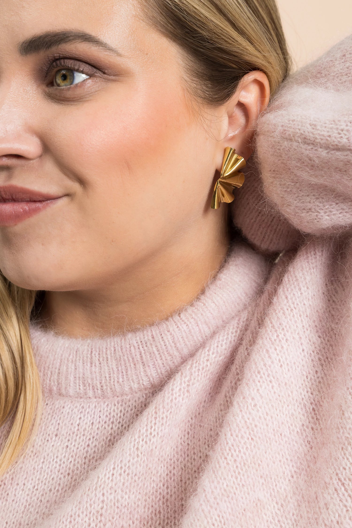 Aneela Earrings - Brass