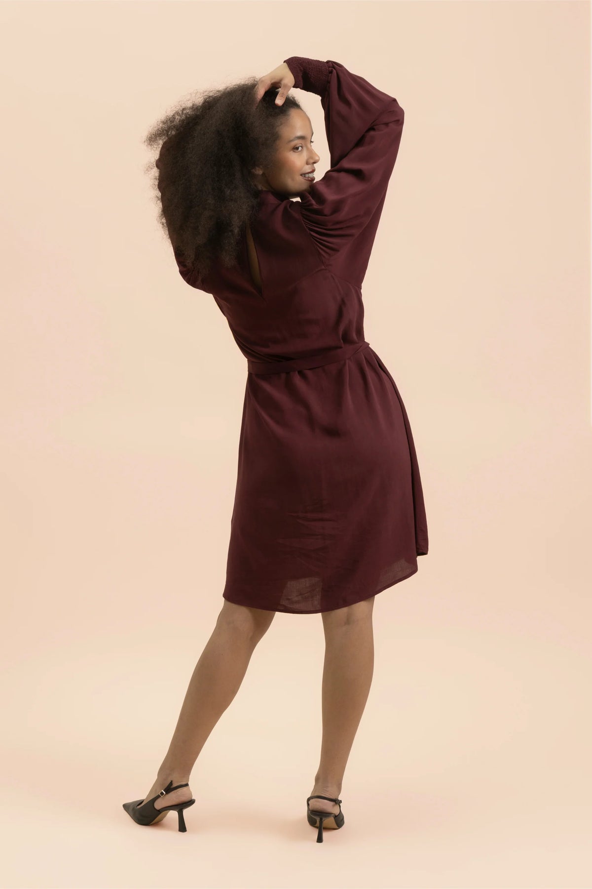 Puff Dress - Merlot