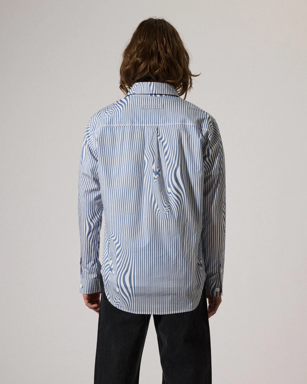 Lawrence Blue Glitch Stripe