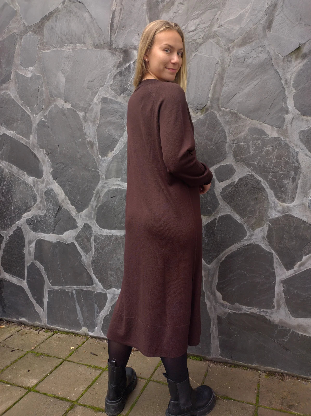 LINNEA Merinovillamekko - Suklaanruskea