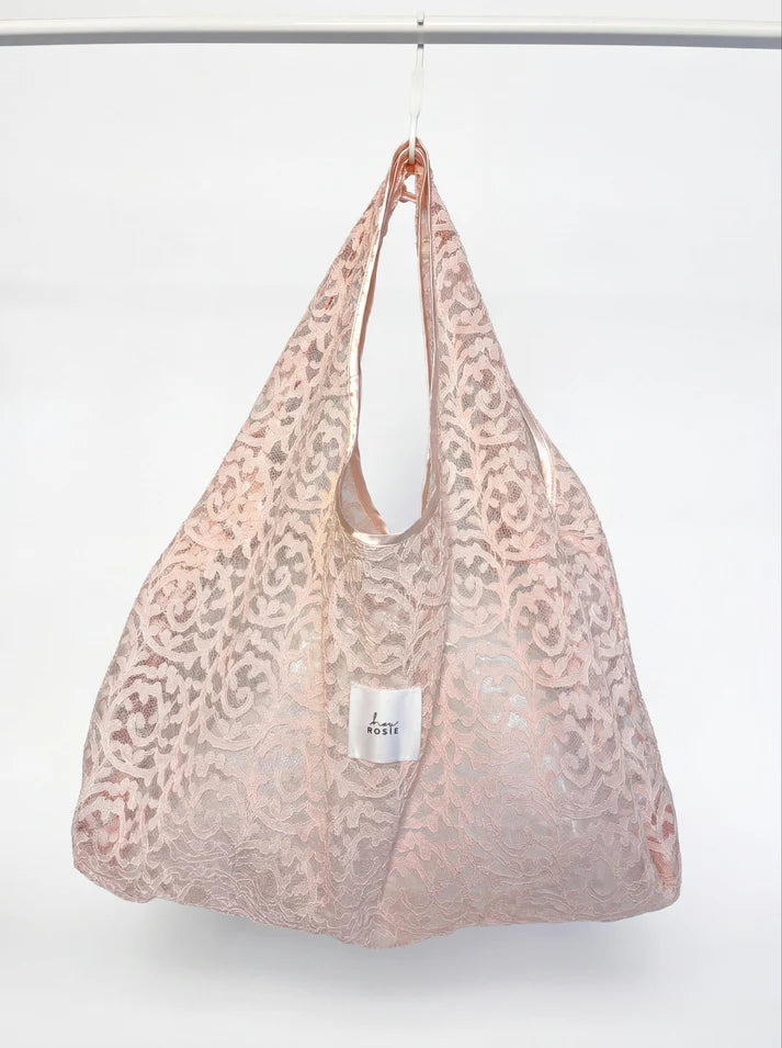 Every Day Lace Bag - Rose Blush