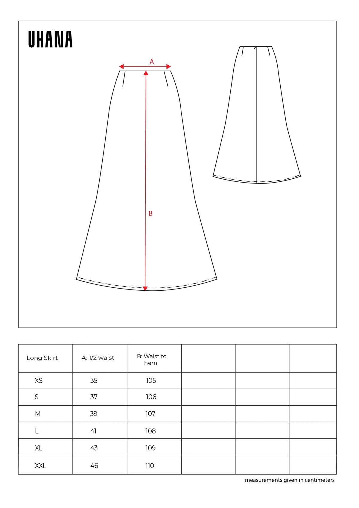 Long Skirt - Deep Rich Blue