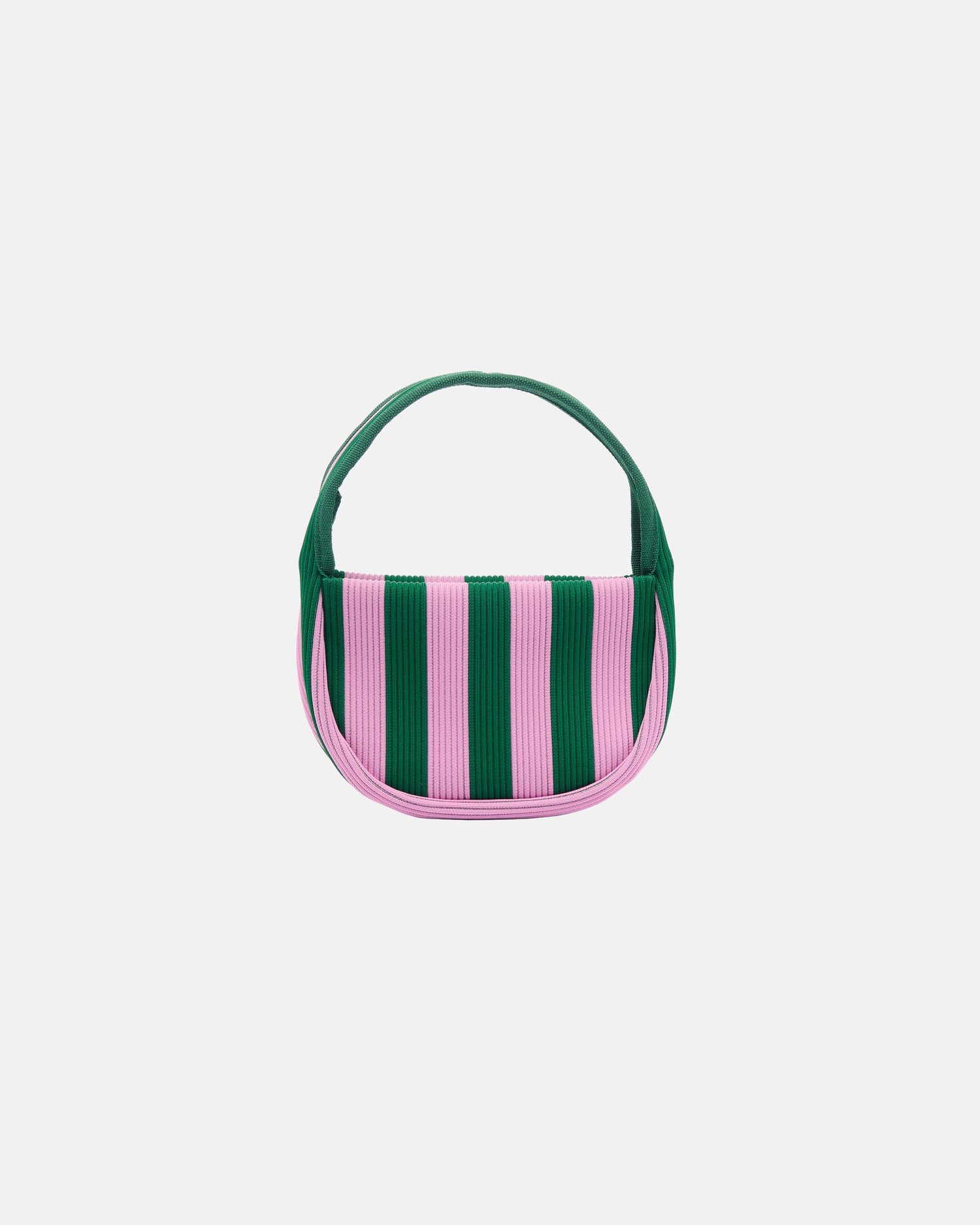 Knitted Mini Handbag Merirosvo - Pinkki-Tummanvihreä