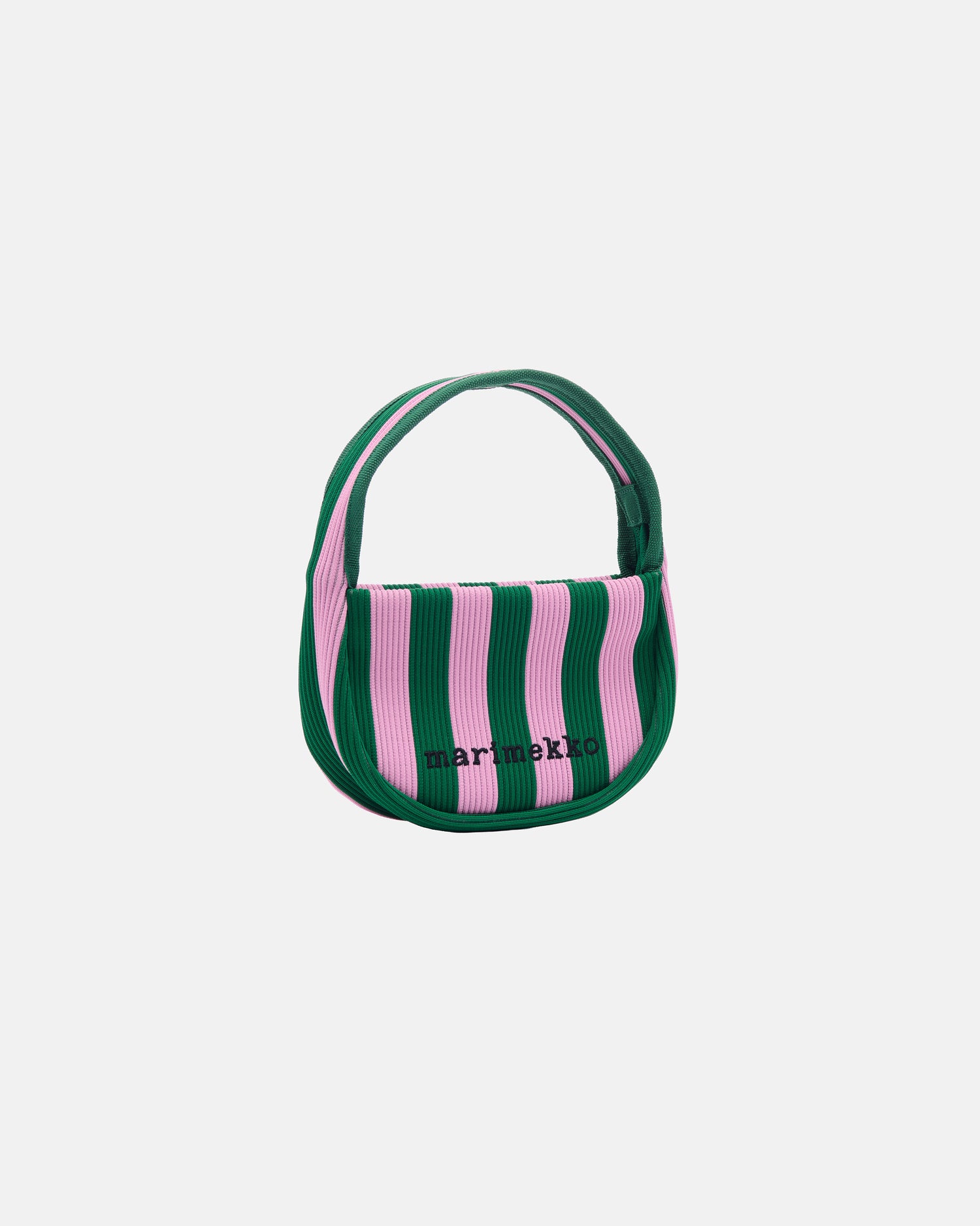 Knitted Mini Handbag Merirosvo - Pinkki-Tummanvihreä