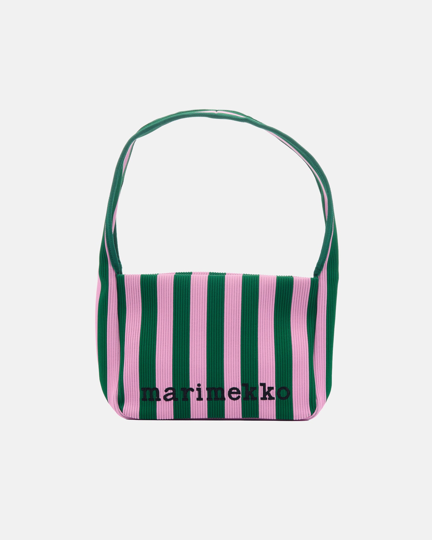Knitted Shoulderbag Merirosvo - Pinkki-Tummanvihreä