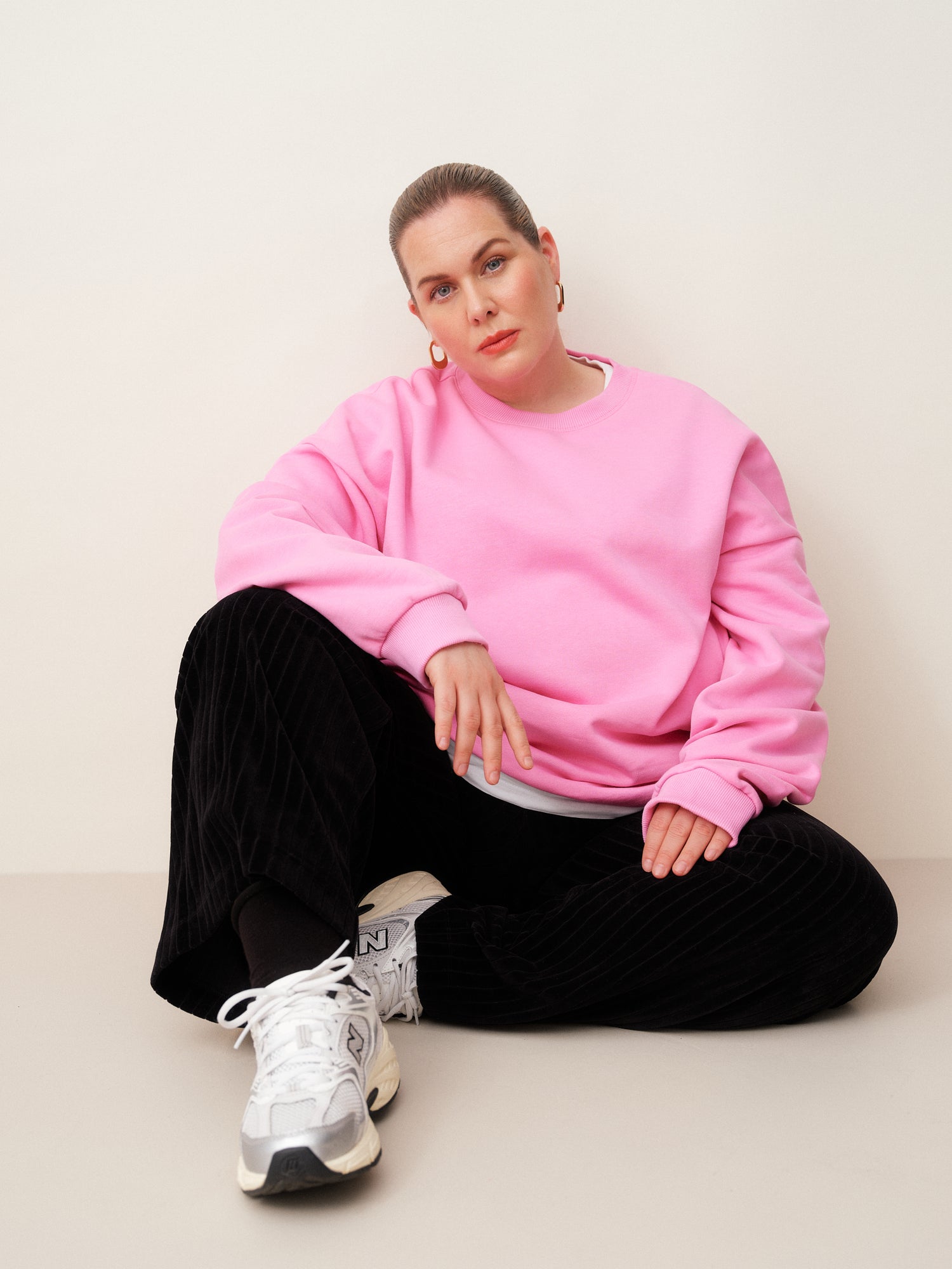 Velour Rib Pants - Black
