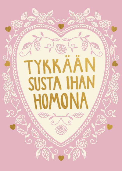 Homokortti - Ystävänpäiväkortti 2-osainen