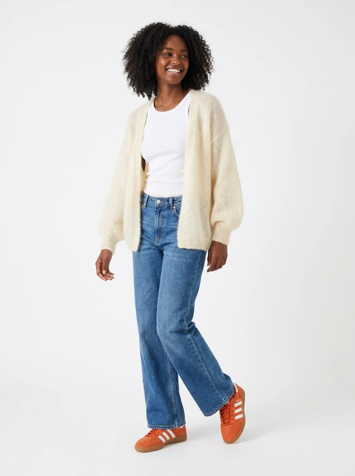 Balloon Sleeve Open Cardigan - Soft Hug