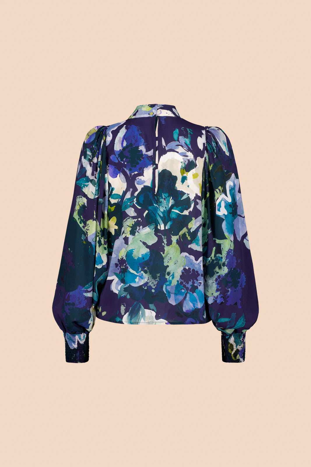 Puff Blouse - Blue Anemone