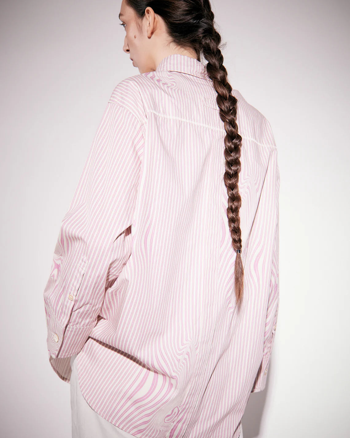 Rhona Pink Glitch Stripe