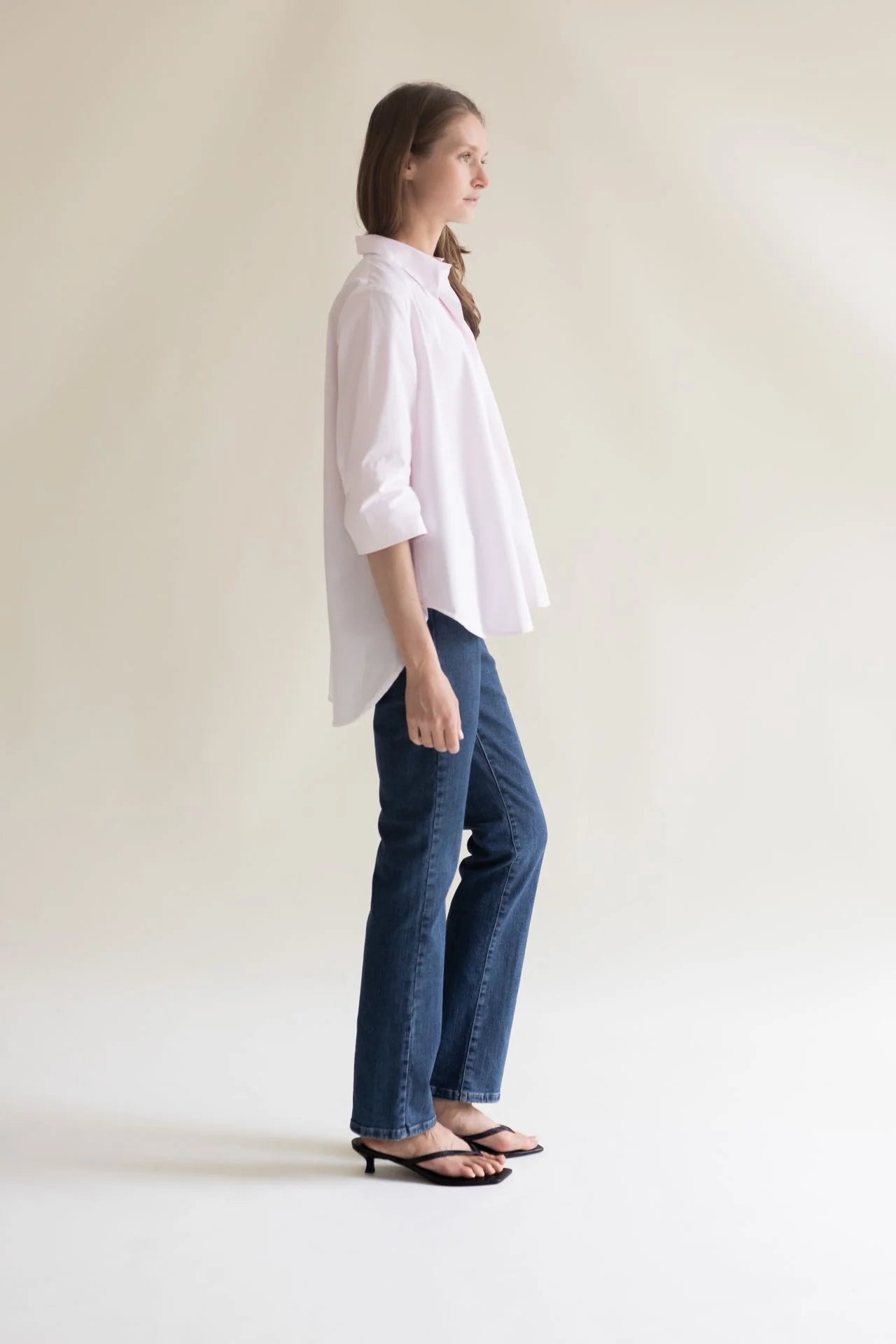 Classic Shirt W/ Twist Soft Pink