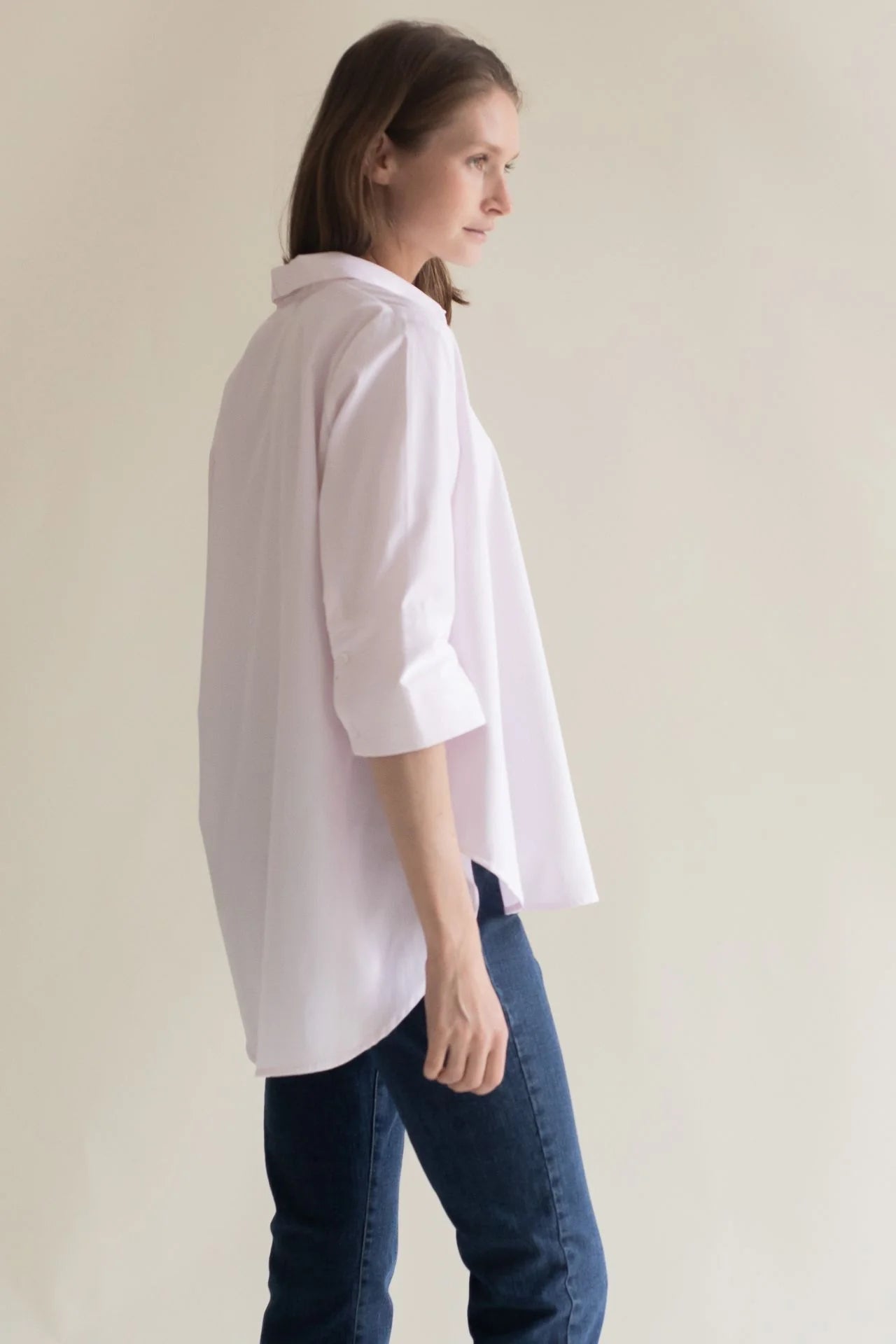 Classic Shirt W/ Twist Soft Pink