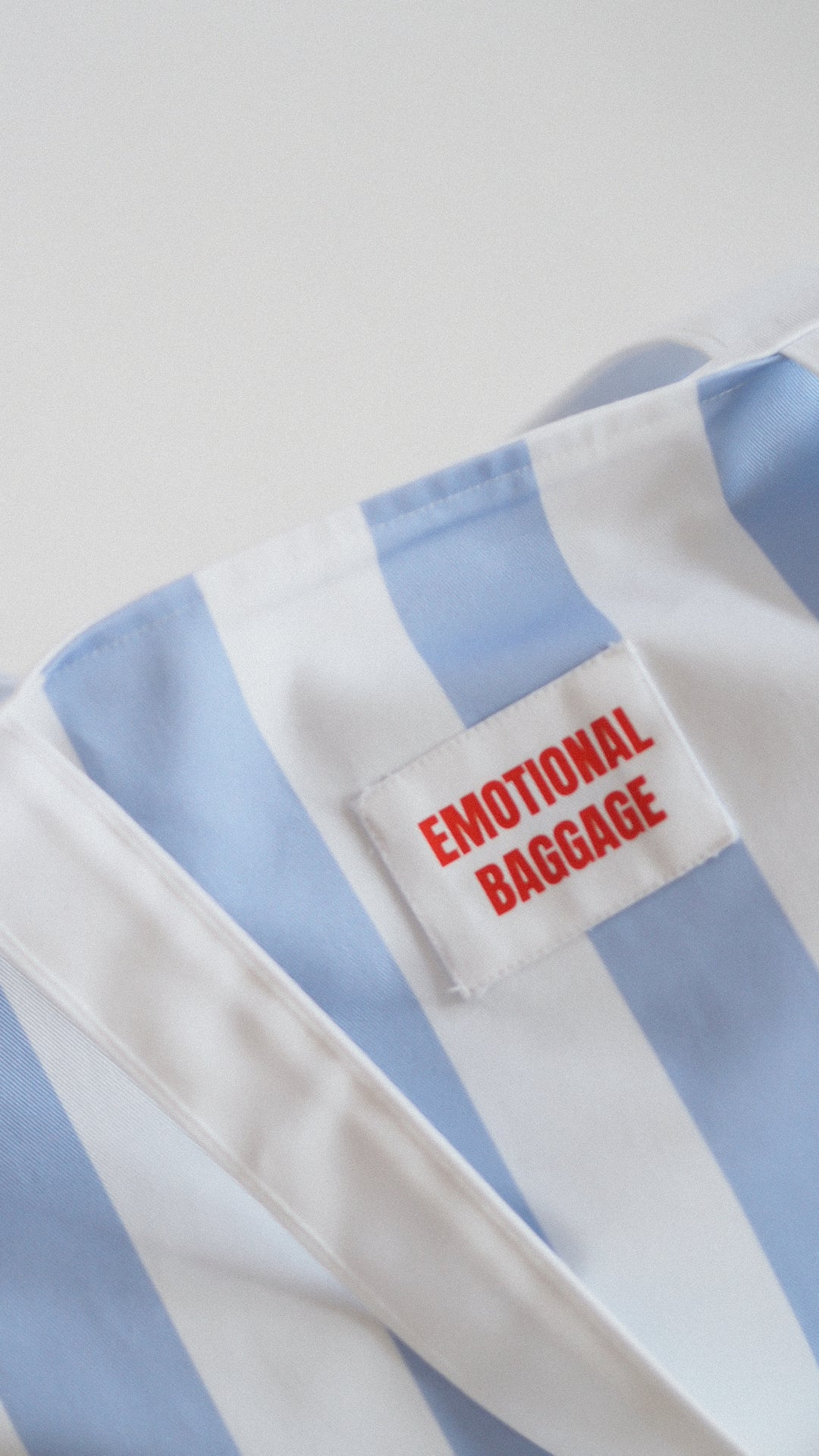 Emotional Baggage Weekender - Light Blue Stripe