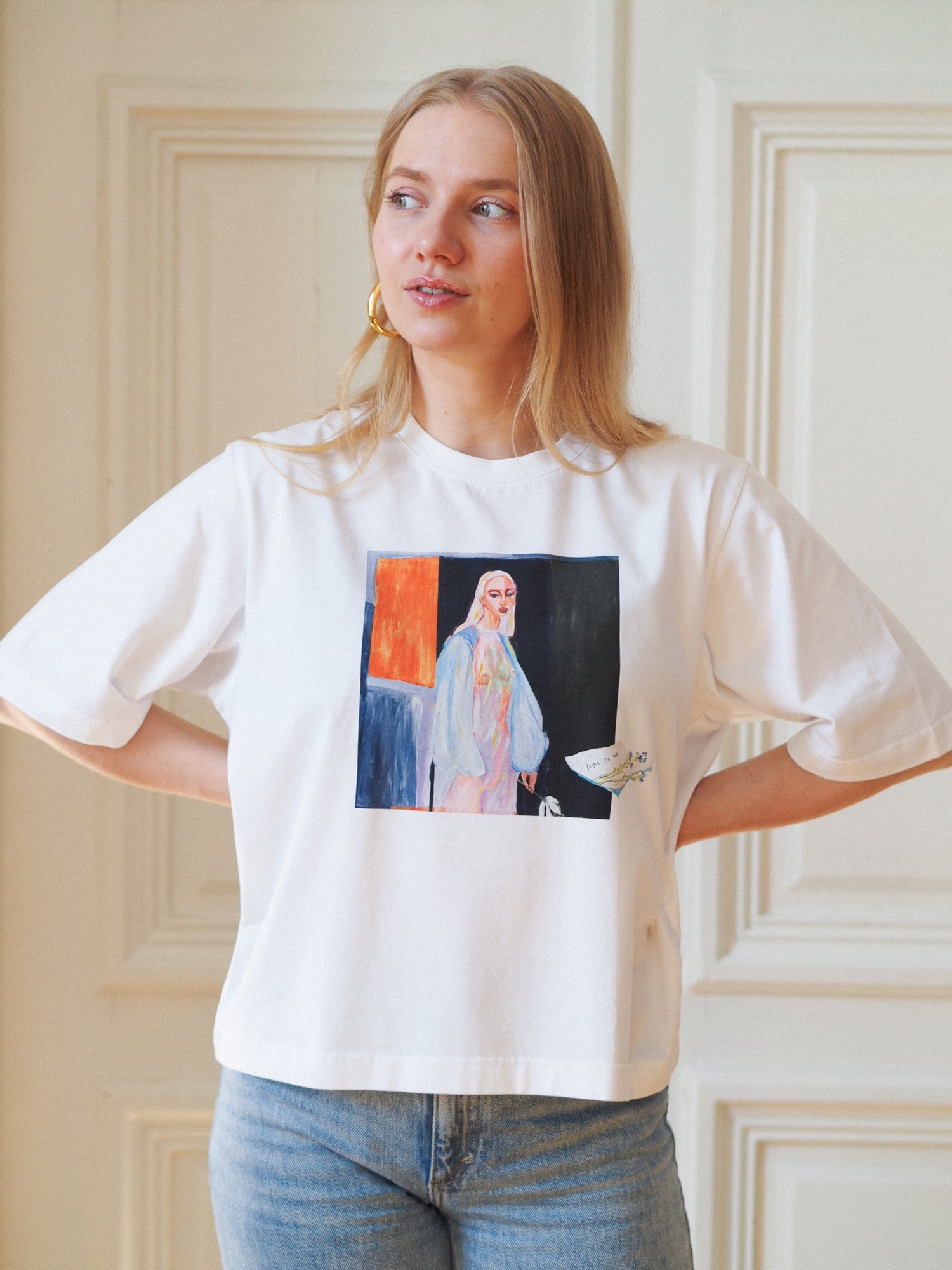 Forget Me Not Boxy Tee - White