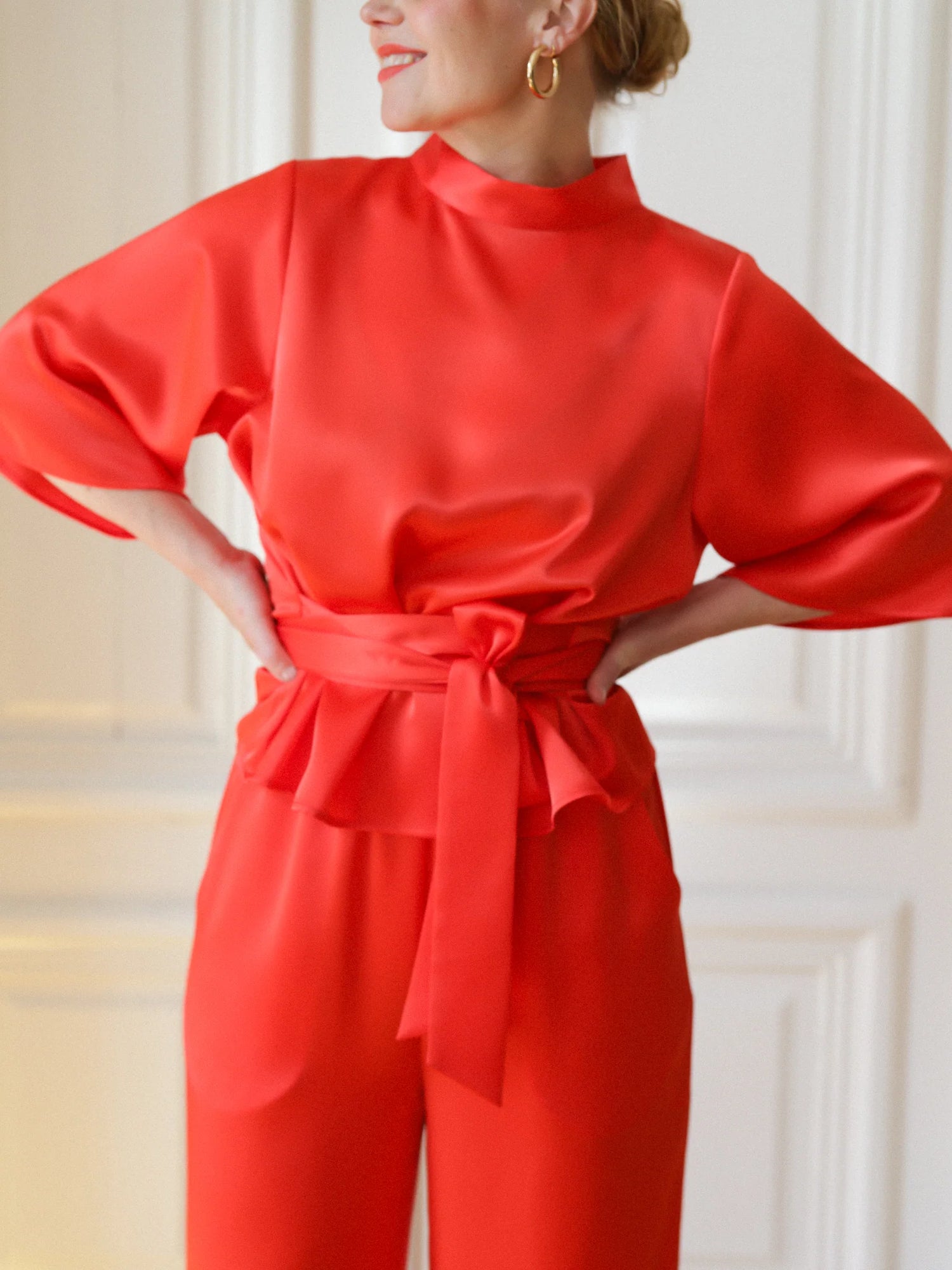 Freedom Blouse - Fiery Red