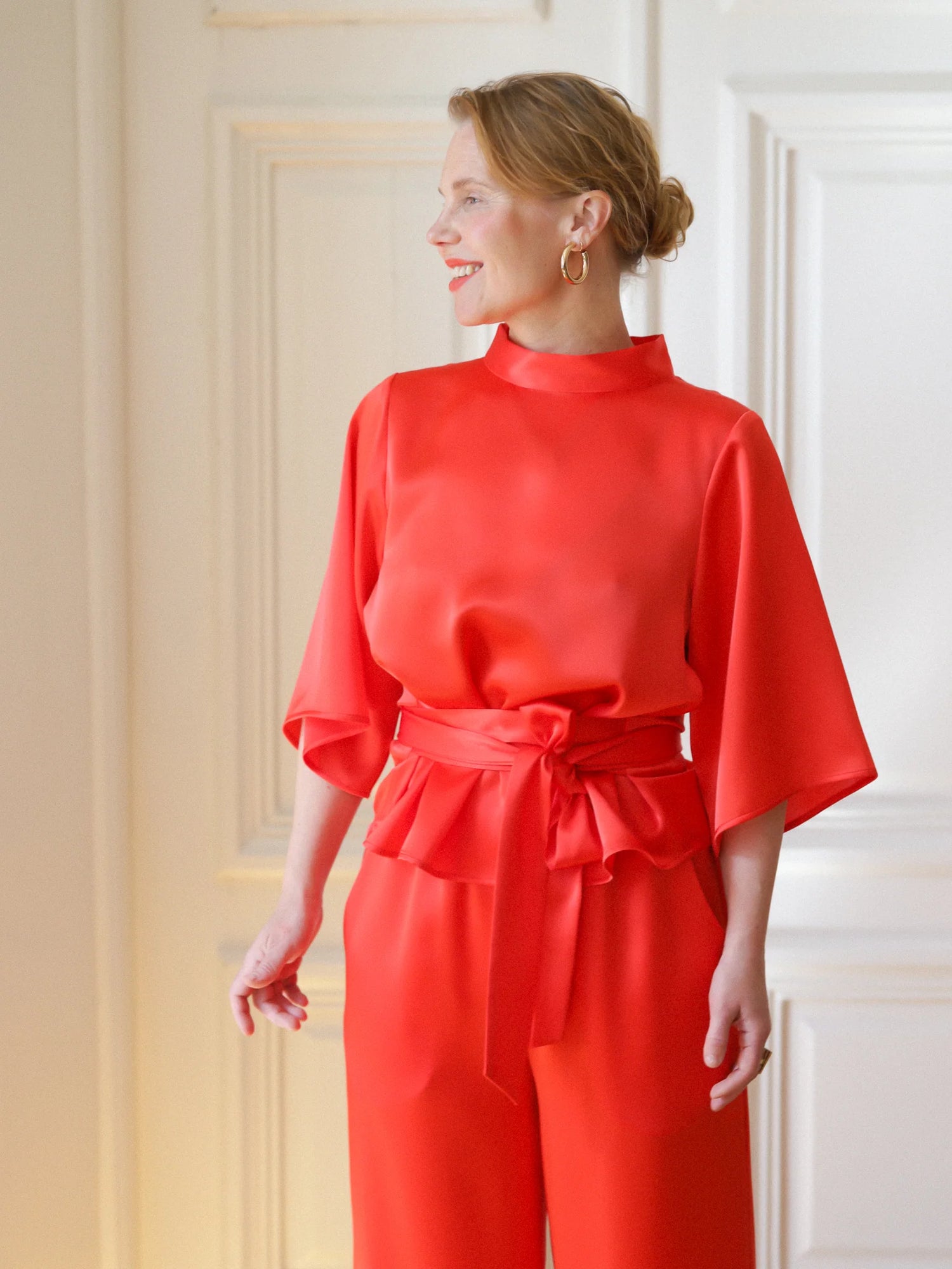 Freedom Blouse - Fiery Red