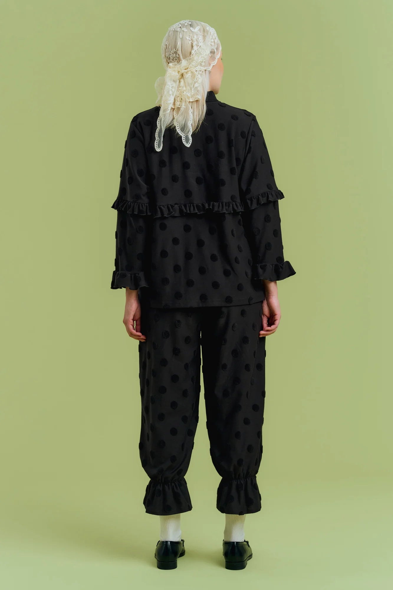 Charlie Trousers - Black Big Dot