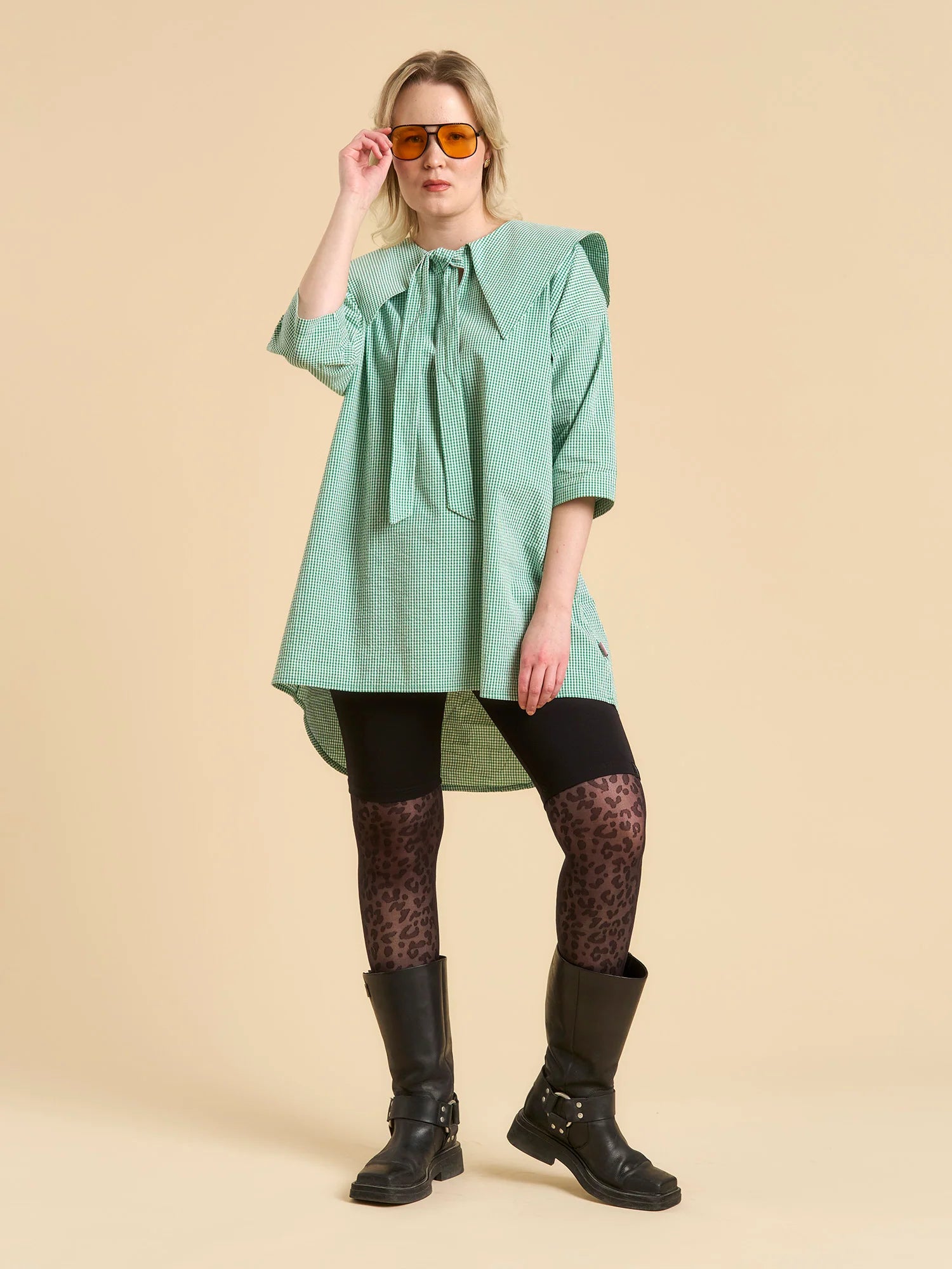 Lurder Shirtdress - Gingham Green