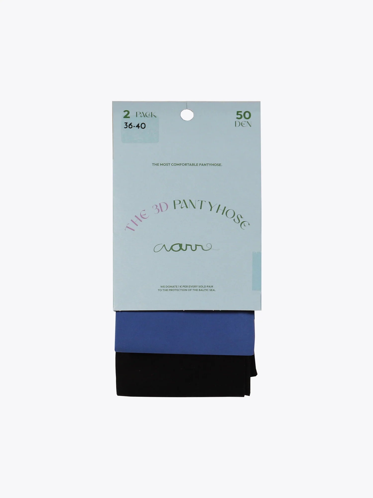 The 3D Pantyhose 50den - Blue/Black (2 pack)