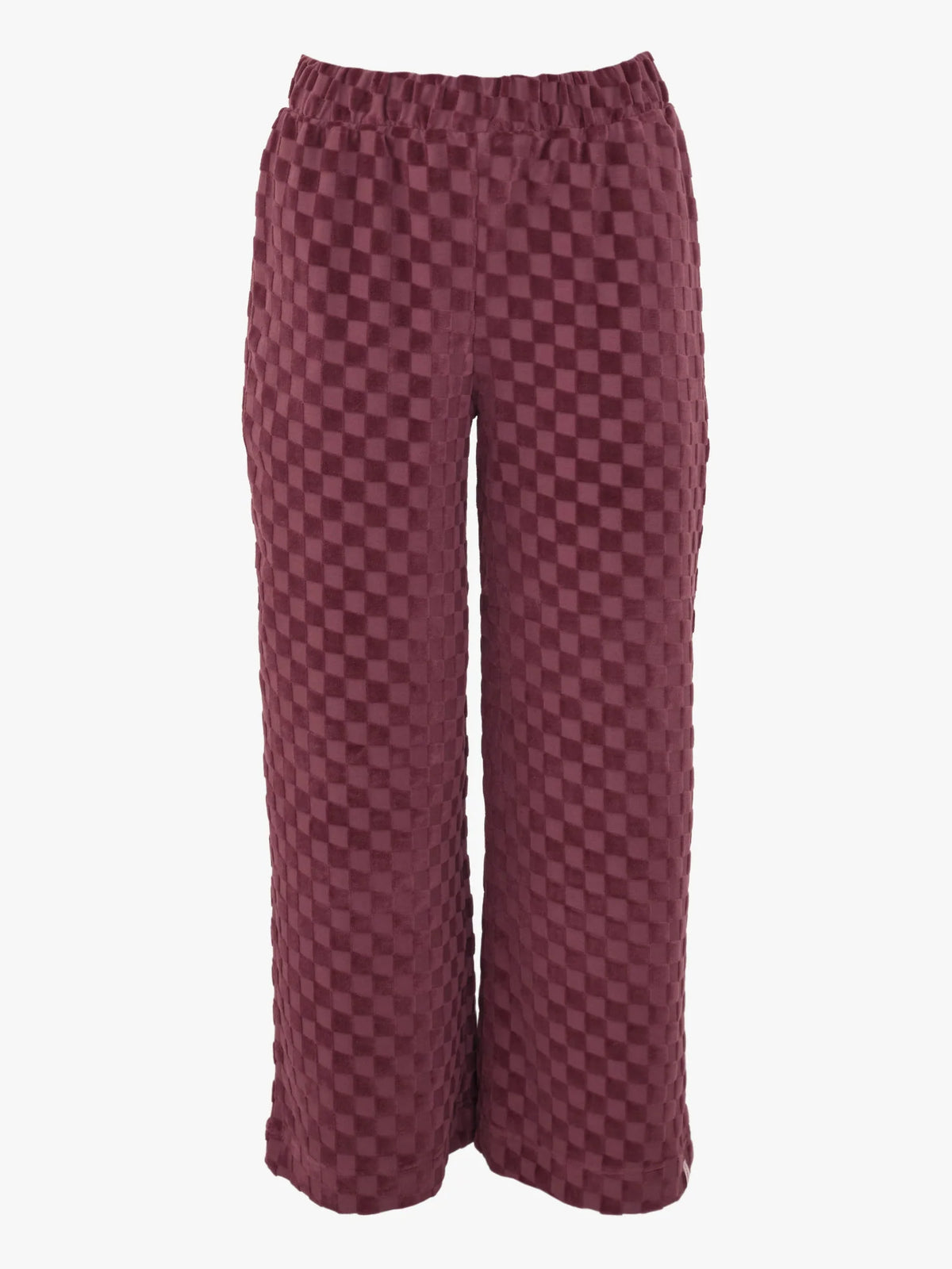 Vera Culottes - Chess Velour Wine