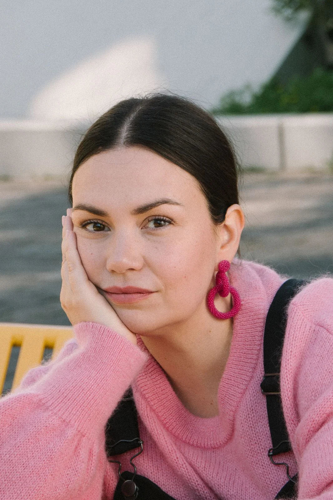 Gia Earrings - Hot Pink