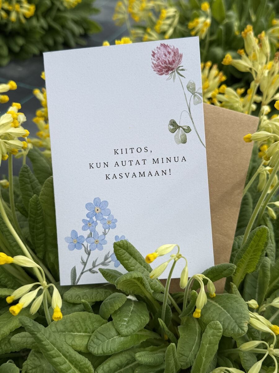 Kiitos kun autat kasvamaan -kortti