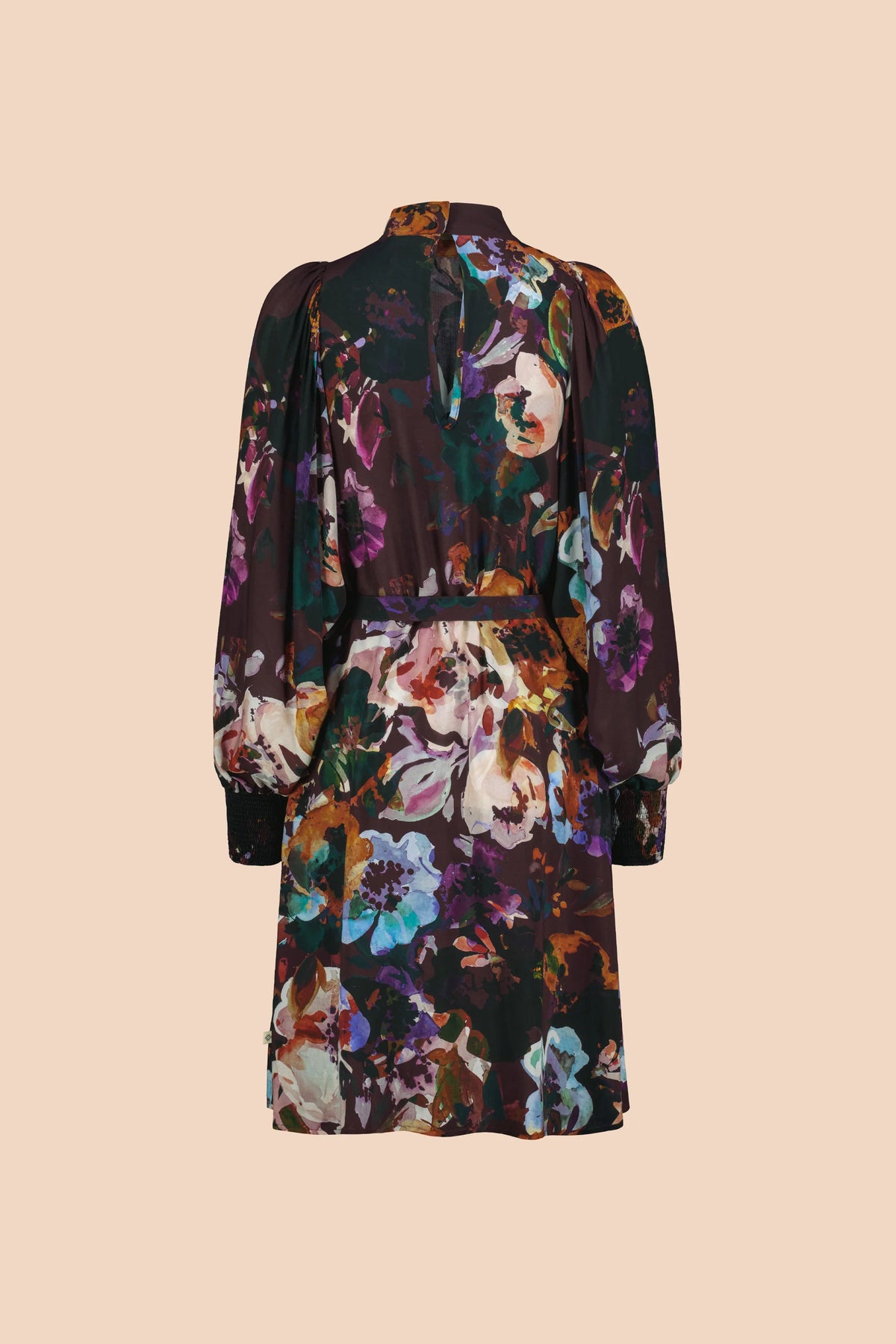 Puff Dress - Maroon Anemone