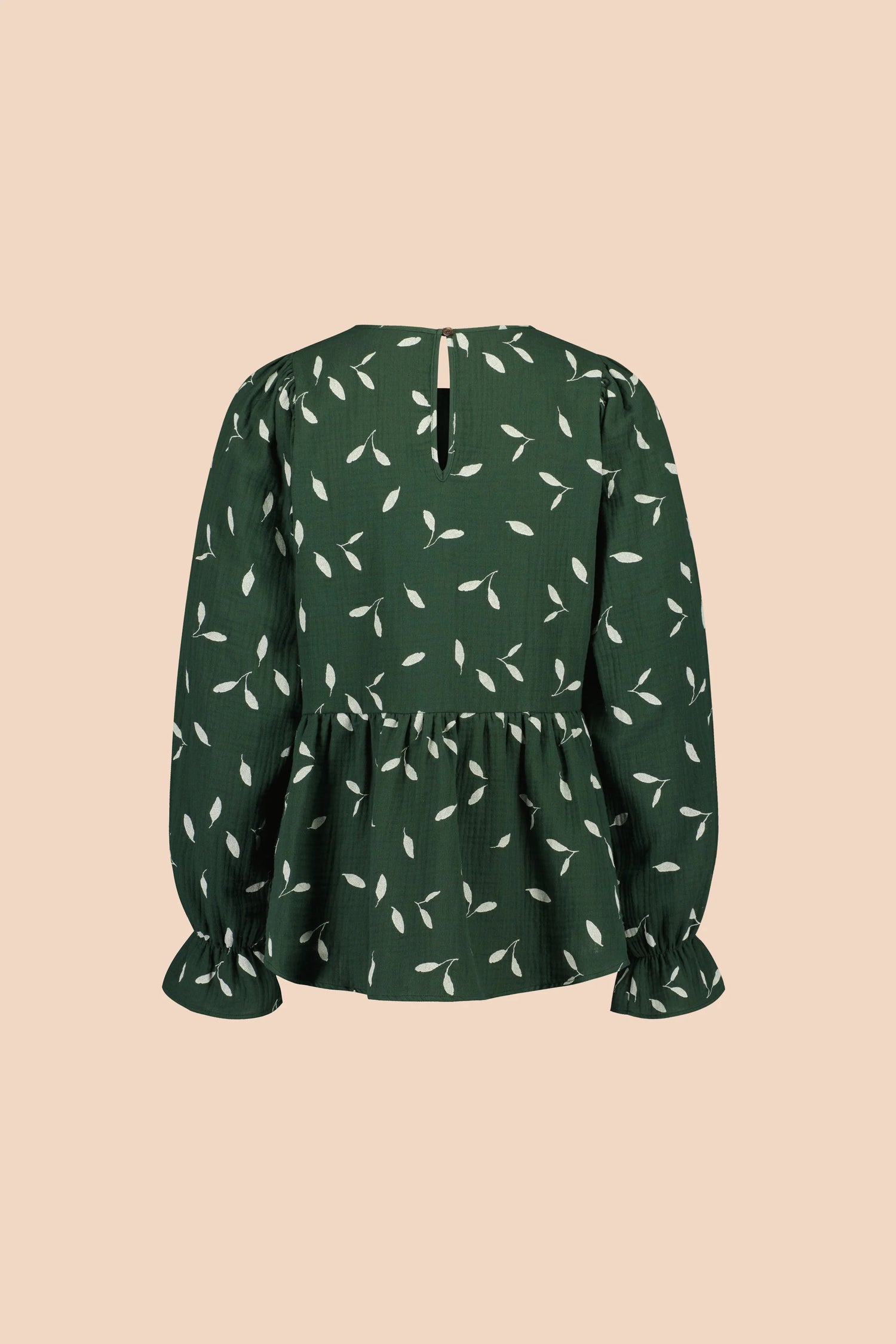 Flounce Blouse - Wind Green