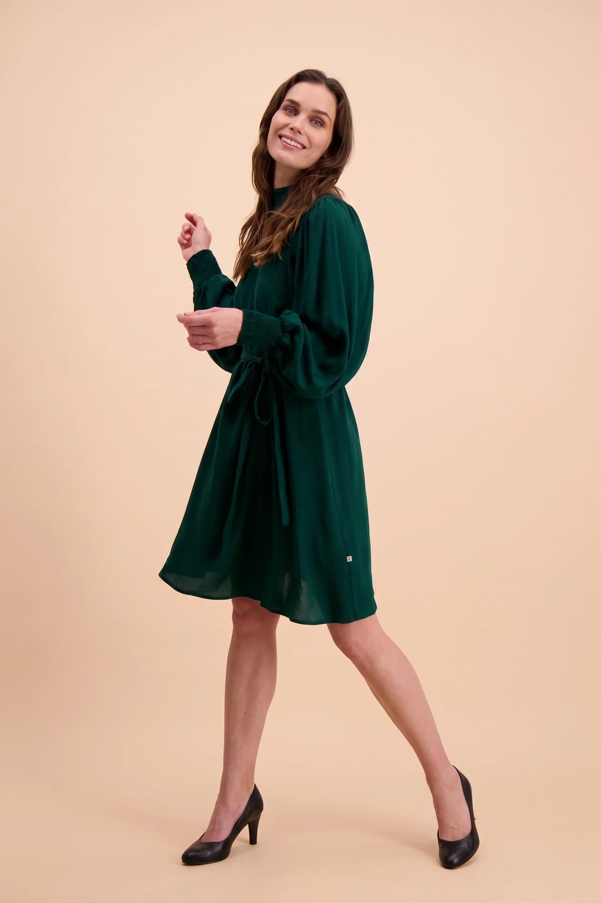 Puff Dress - Dark Green