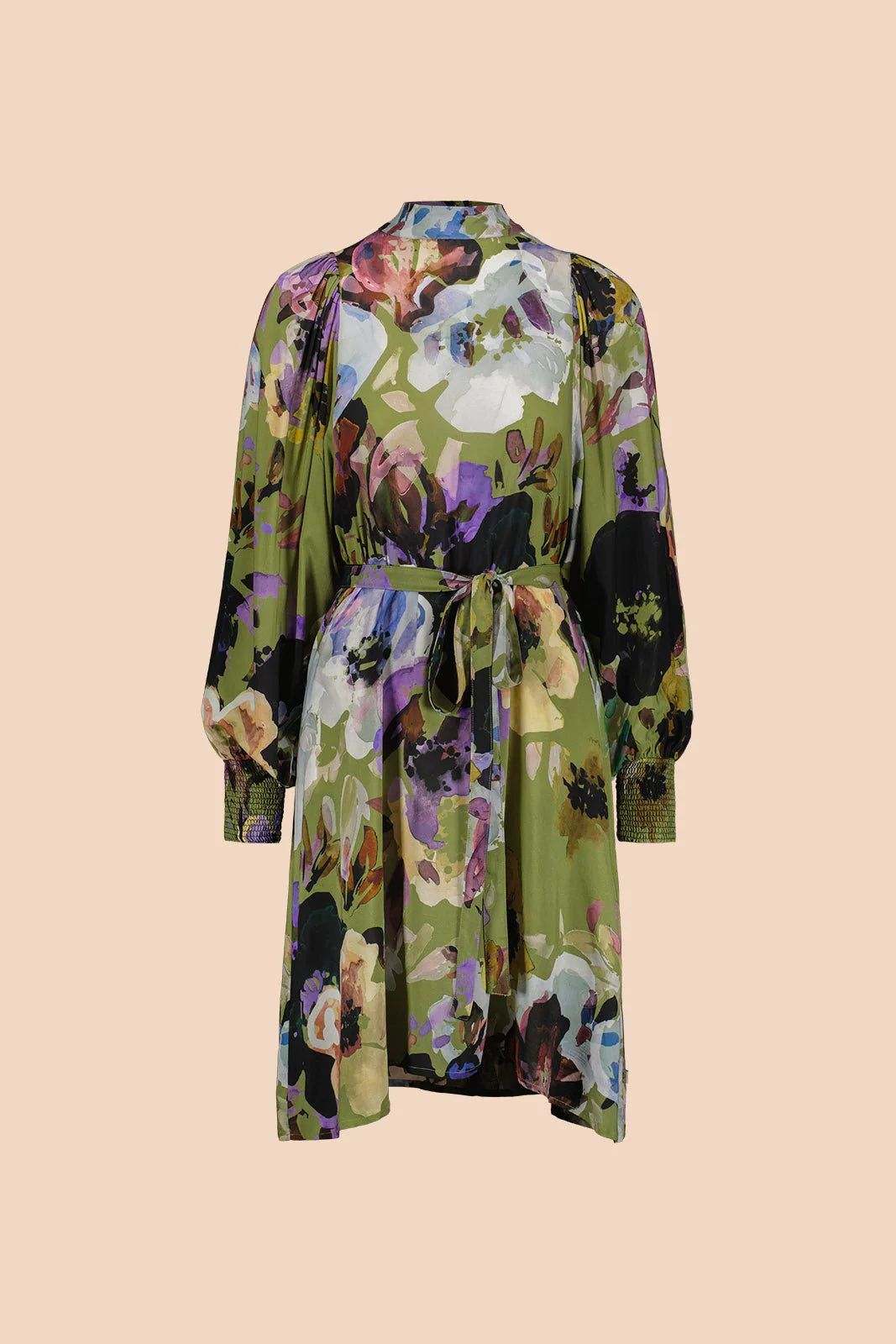 Puff Dress - Olive Anemone
